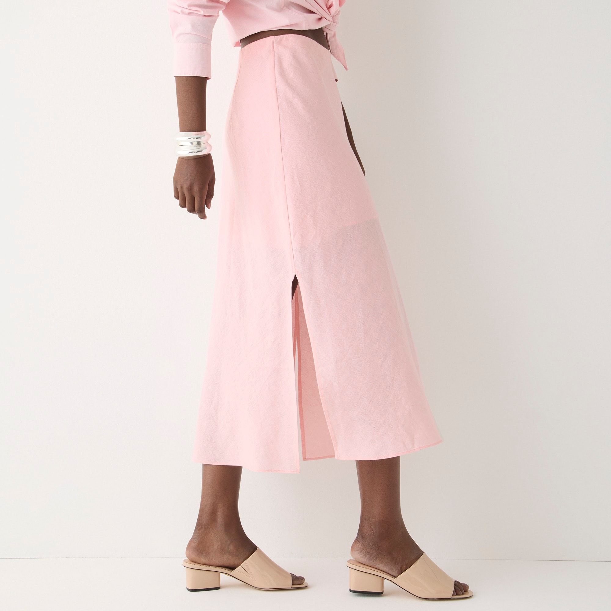 Gwyneth slip skirt in linen