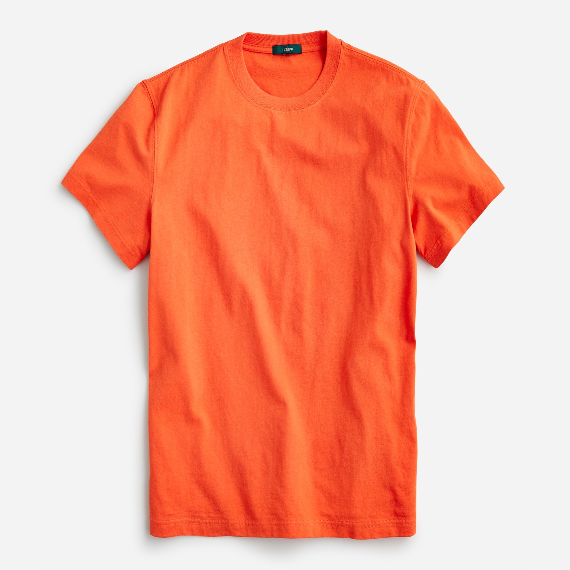 Relaxed premium-weight cotton no-pocket T-shirt