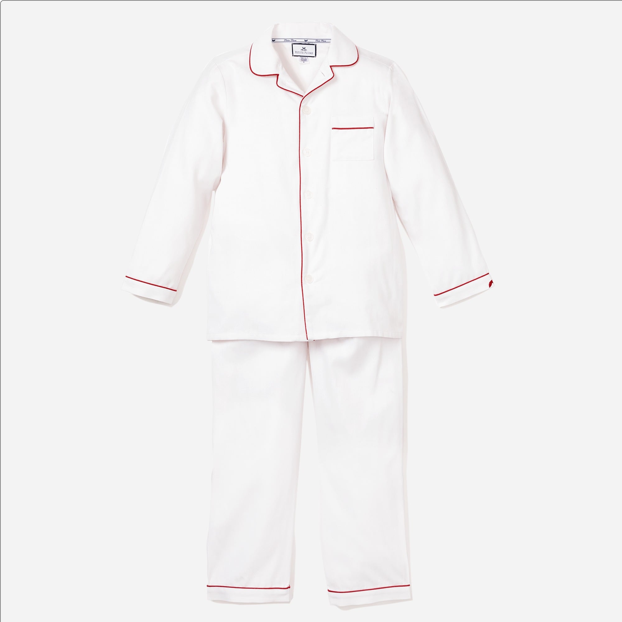 Petite Plume kids' pajama set with piping