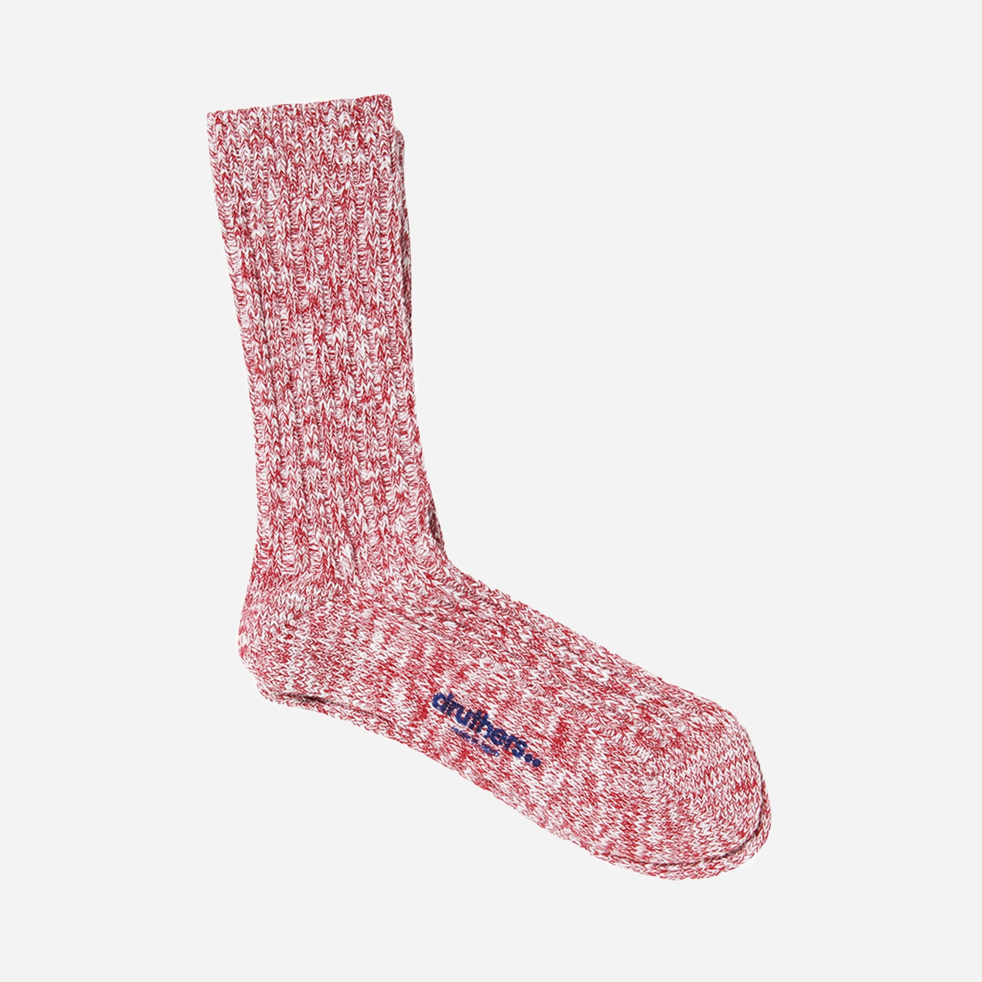Druthers white slub crew socks