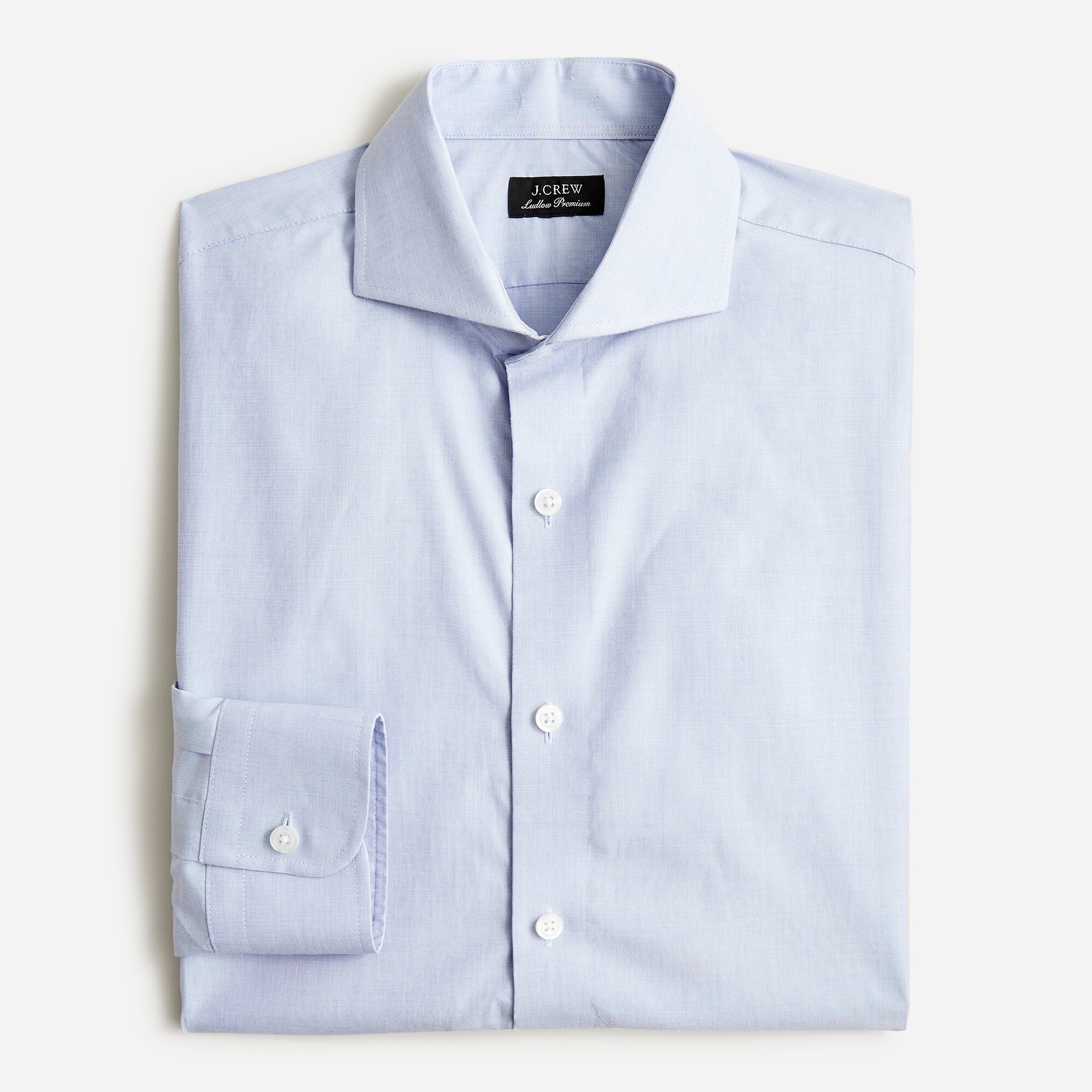 Ludlow Premium fine cotton dress shirt with cutaway collar