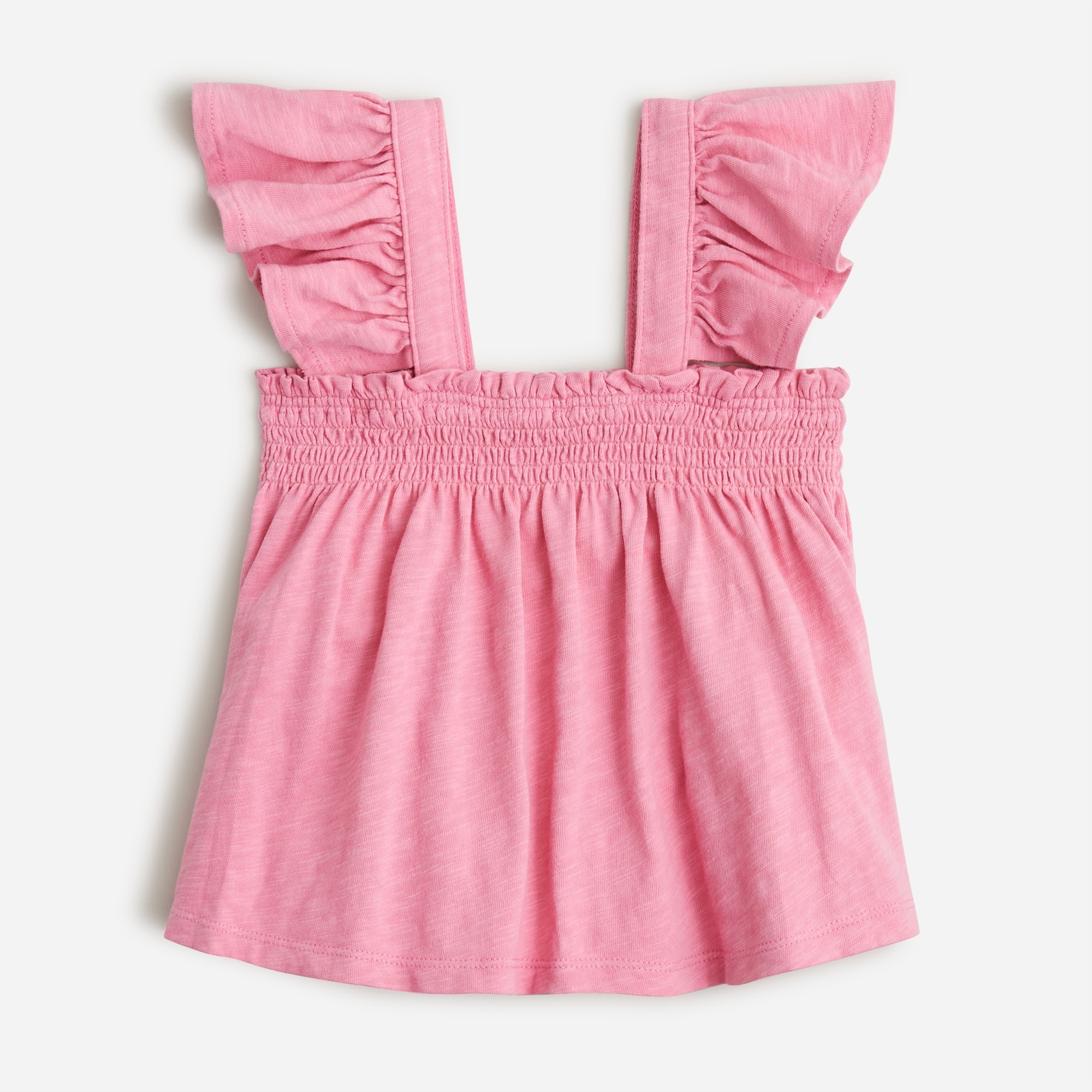 Girls' ruffle-sleeve T-shirt
