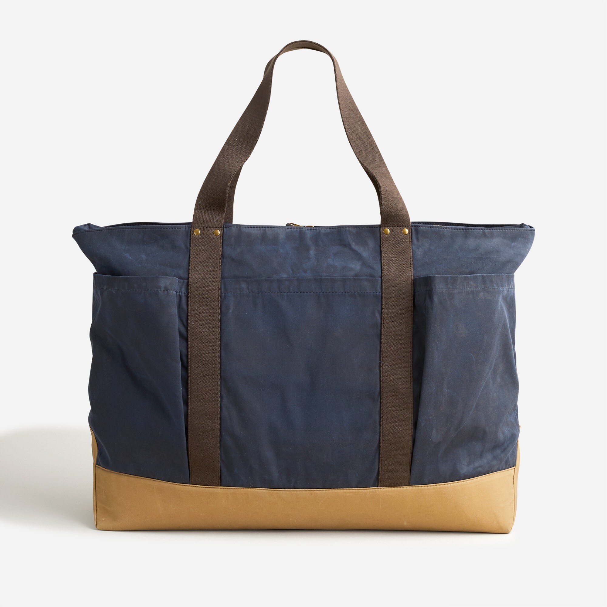 Waxed canvas tote bag