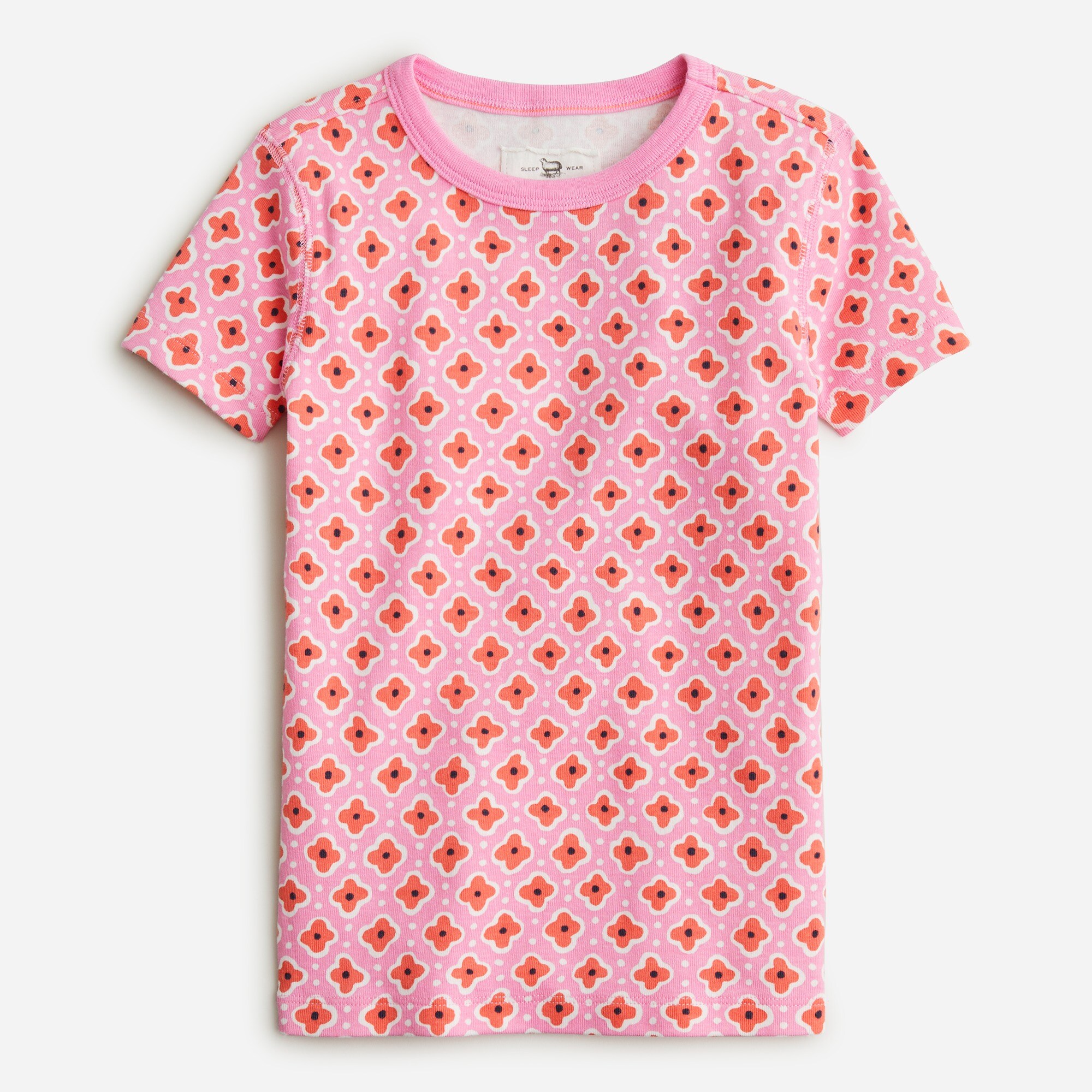 Kids' short-sleeve printed pajama set