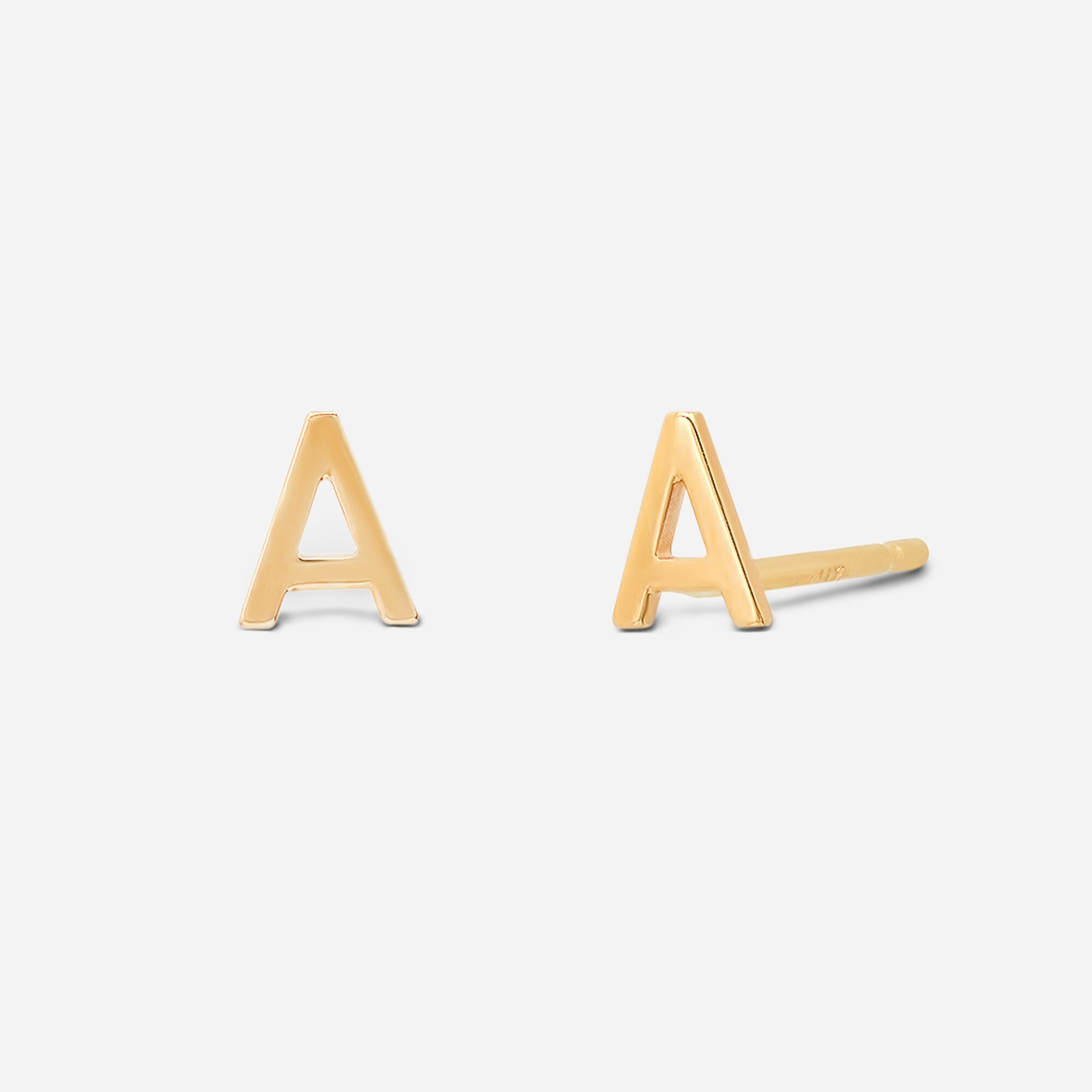 BYCHARI SMALL INITIAL EARRINGS