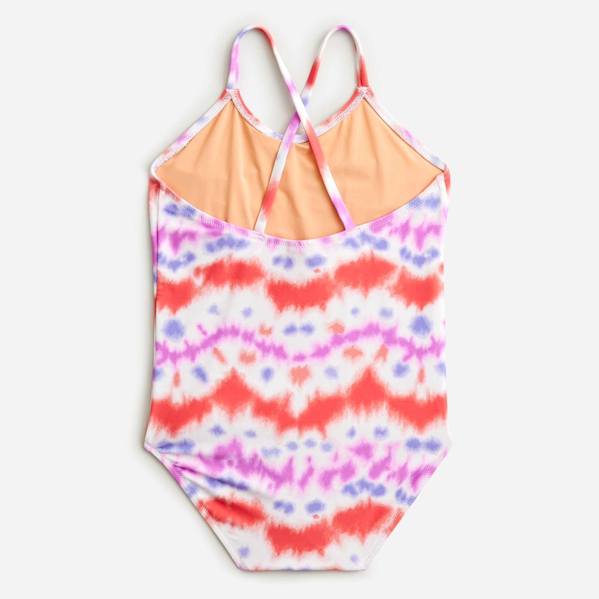 Girls' ruched one-piece swimsuit with UPF 50+
