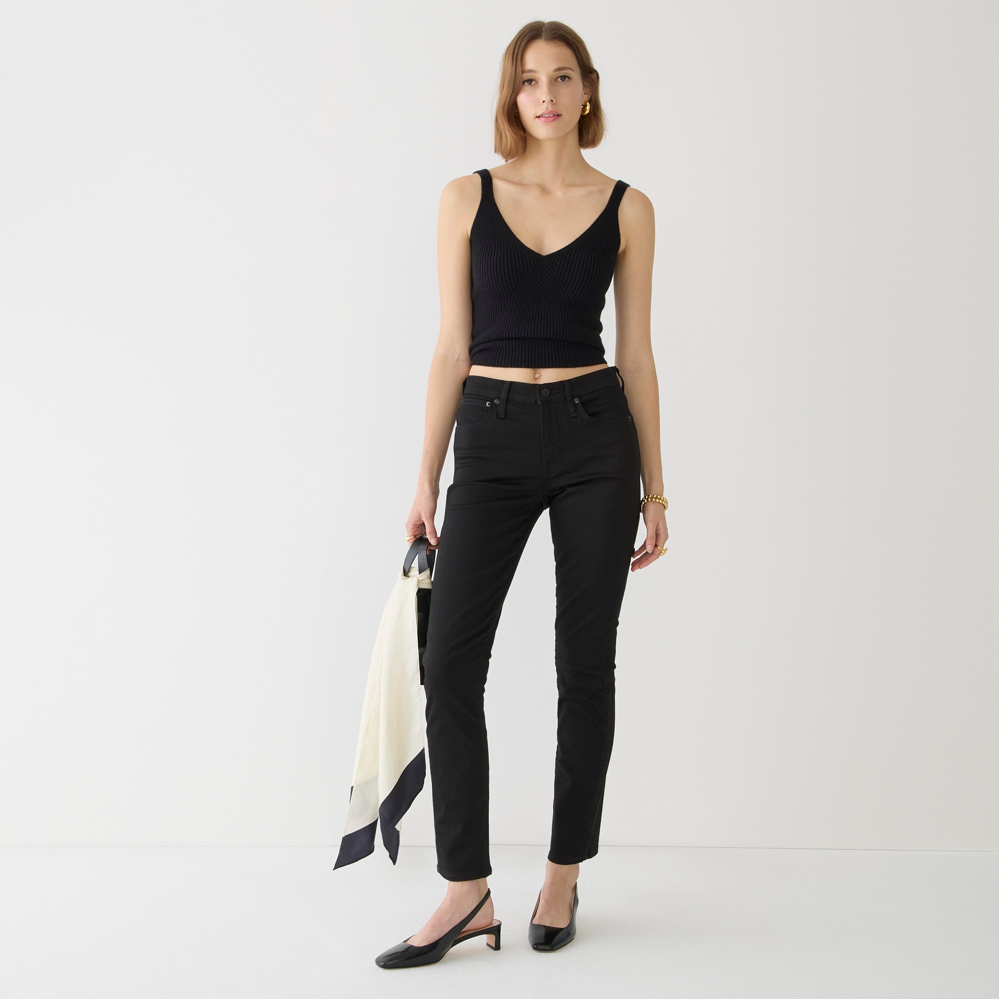9" mid-rise vintage slim-straight jean in Stay Black wash