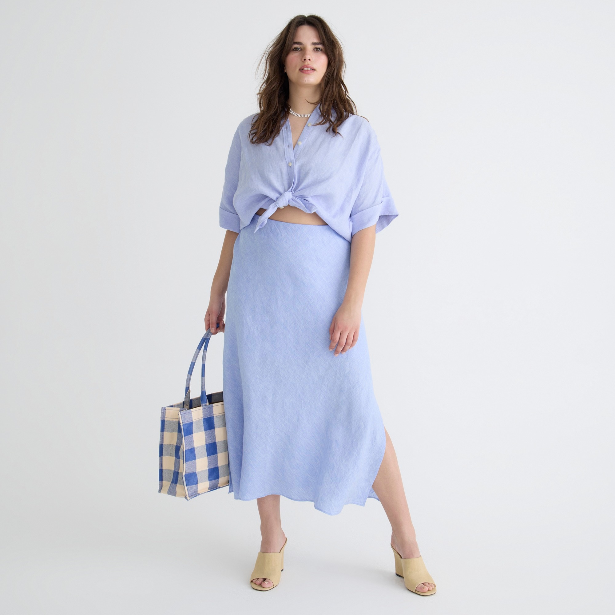 Gwyneth slip skirt in linen