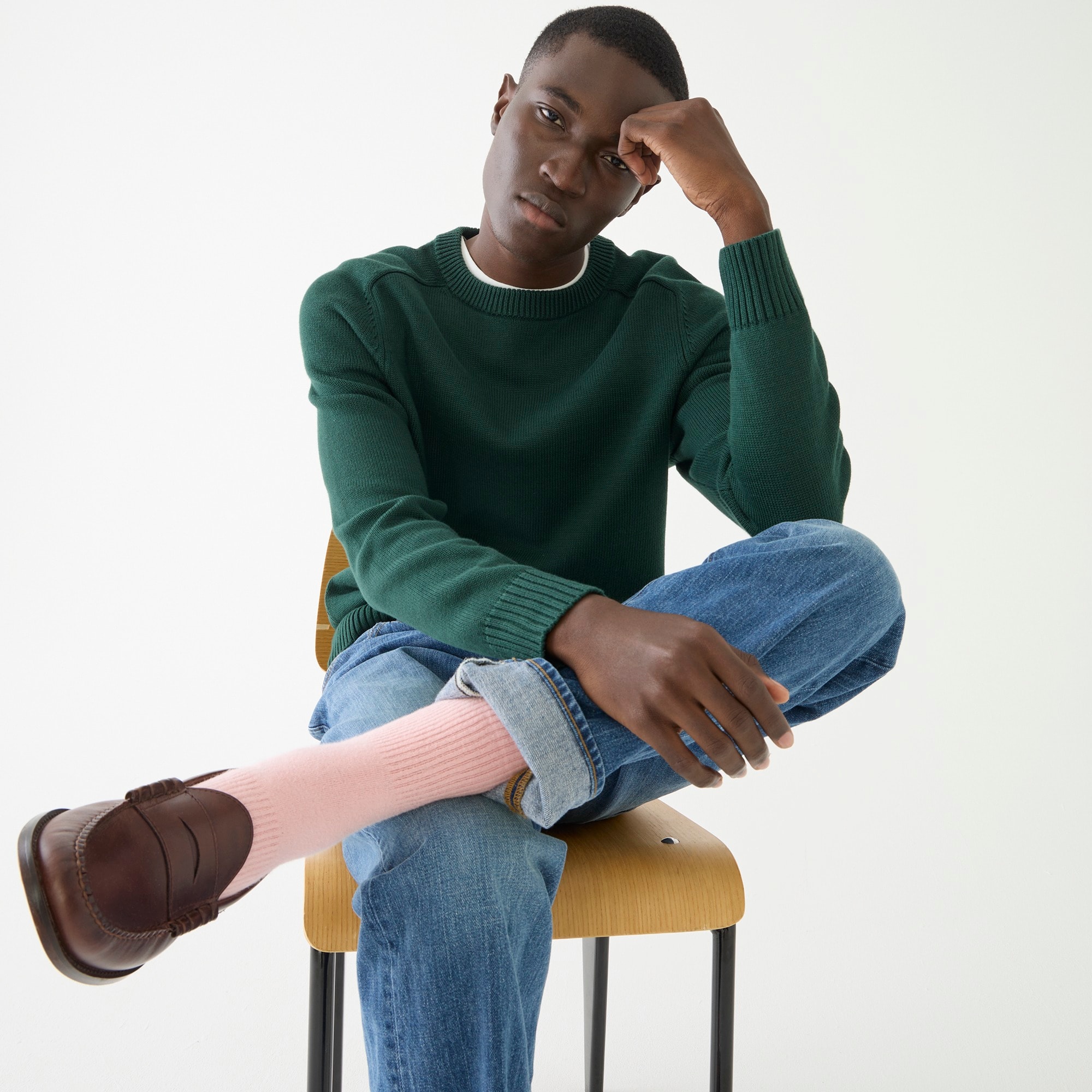 Heritage cotton crewneck sweater