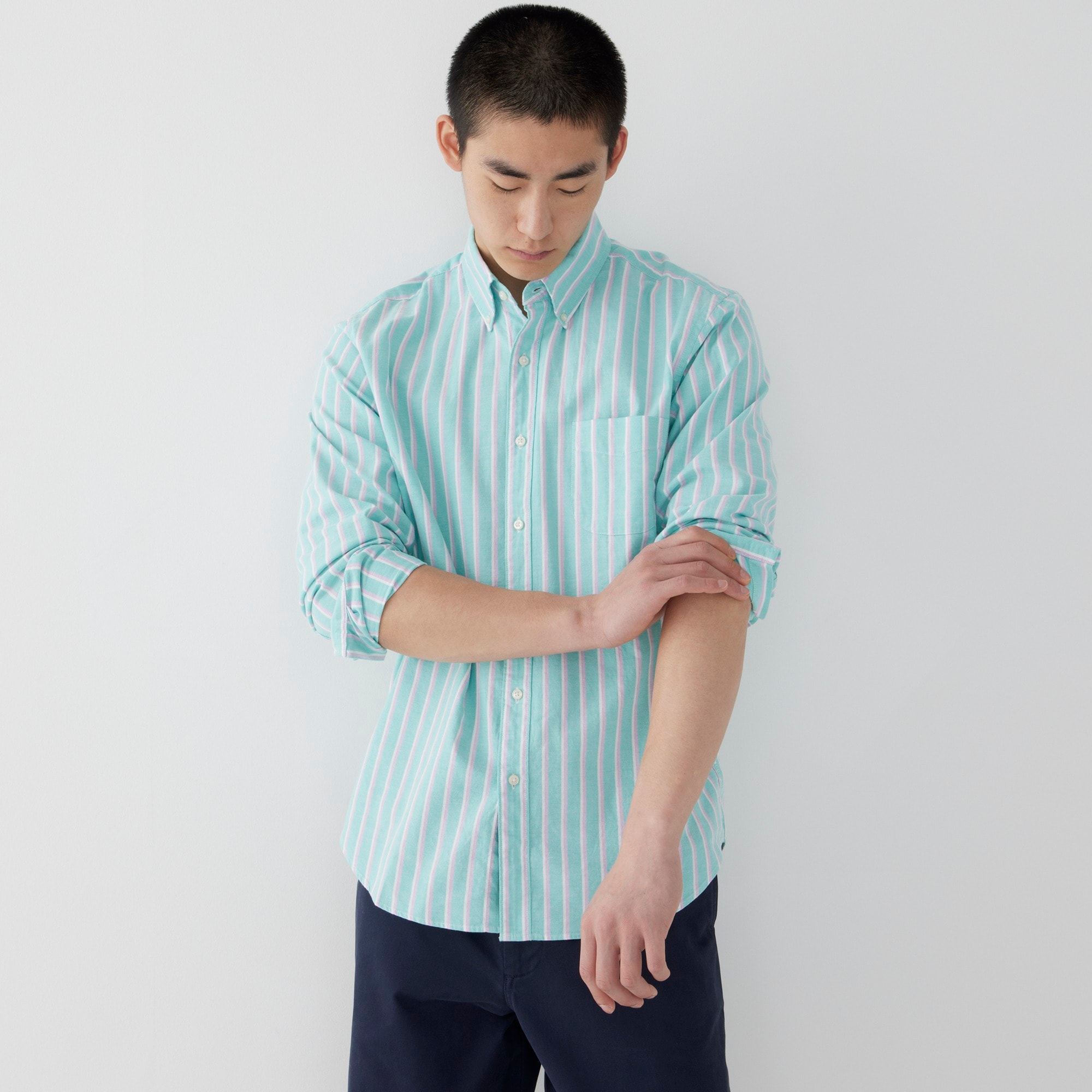 Broken-in organic cotton oxford shirt