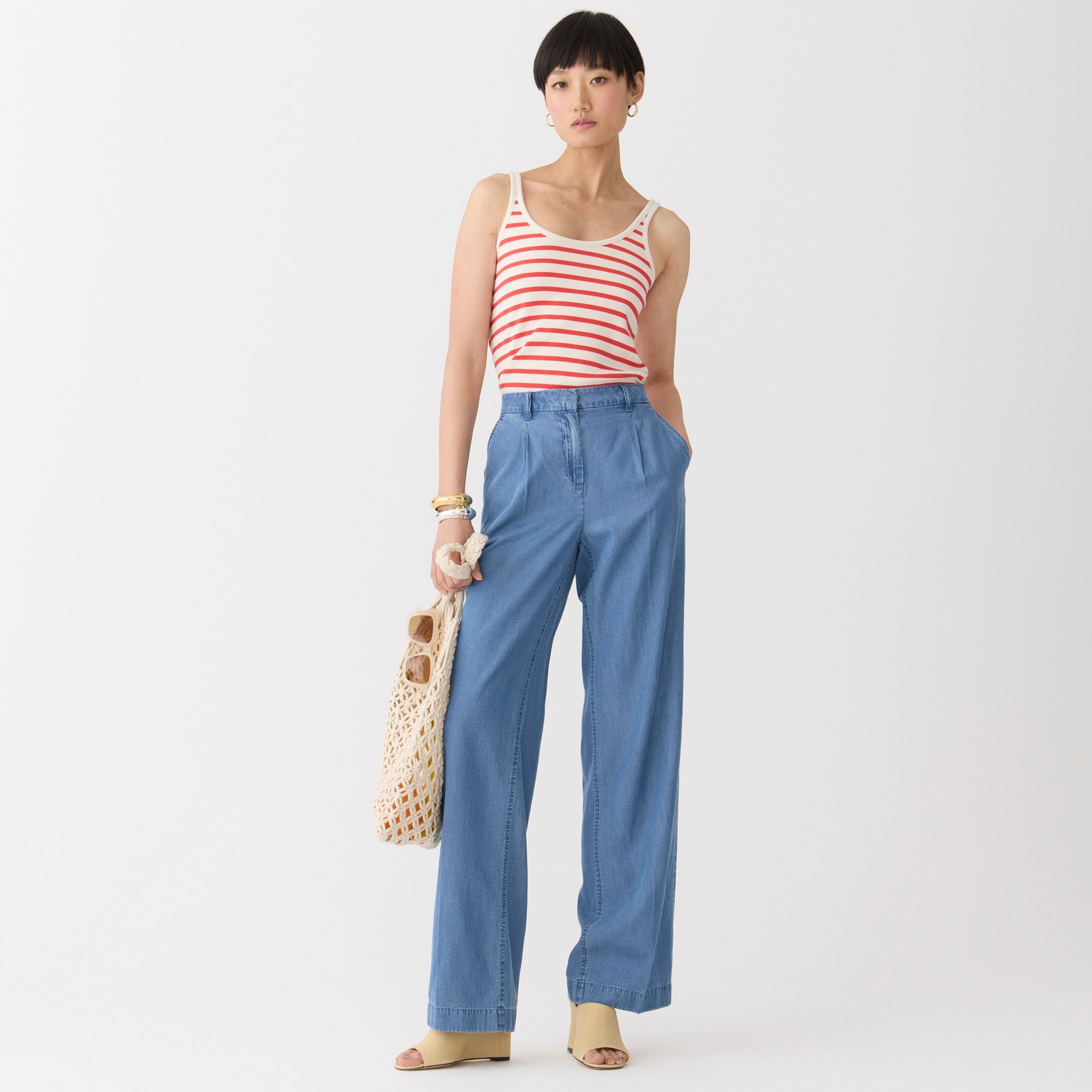 Capeside pant in lightweight chambray