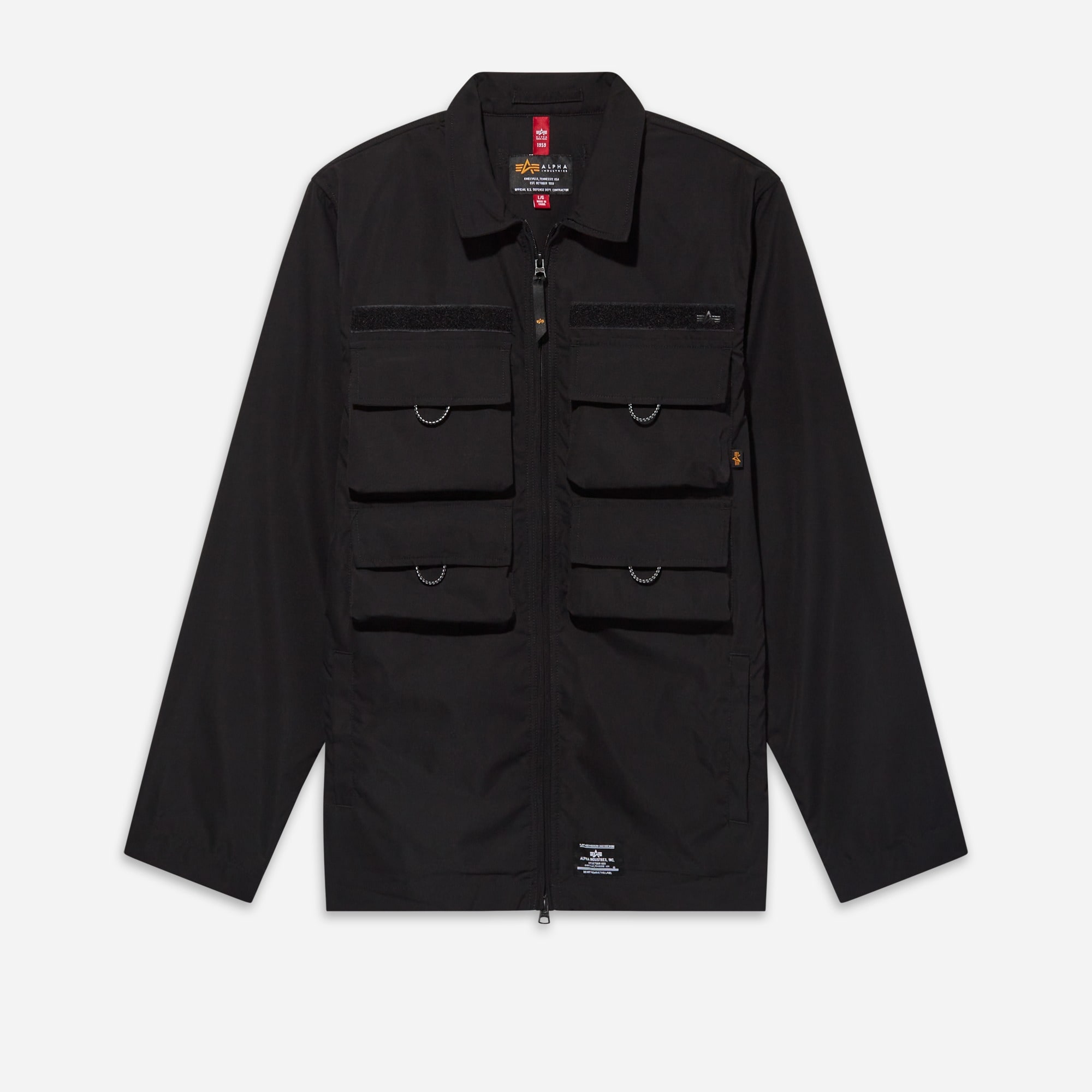 Men's Alpha Industries® nylon cargo shirt-jacket