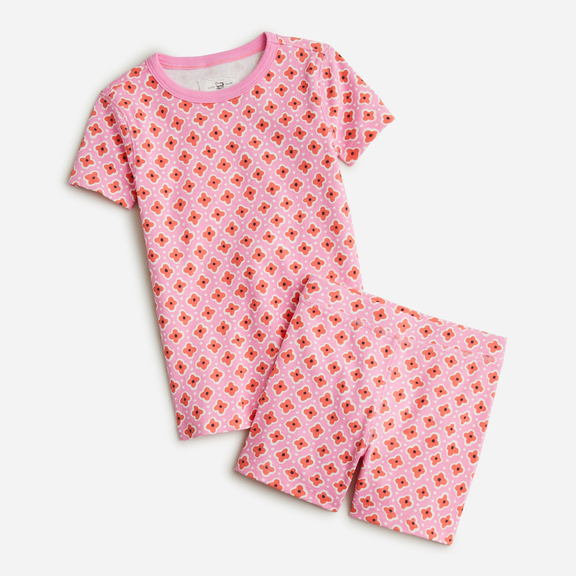 Kids' short-sleeve printed pajama set