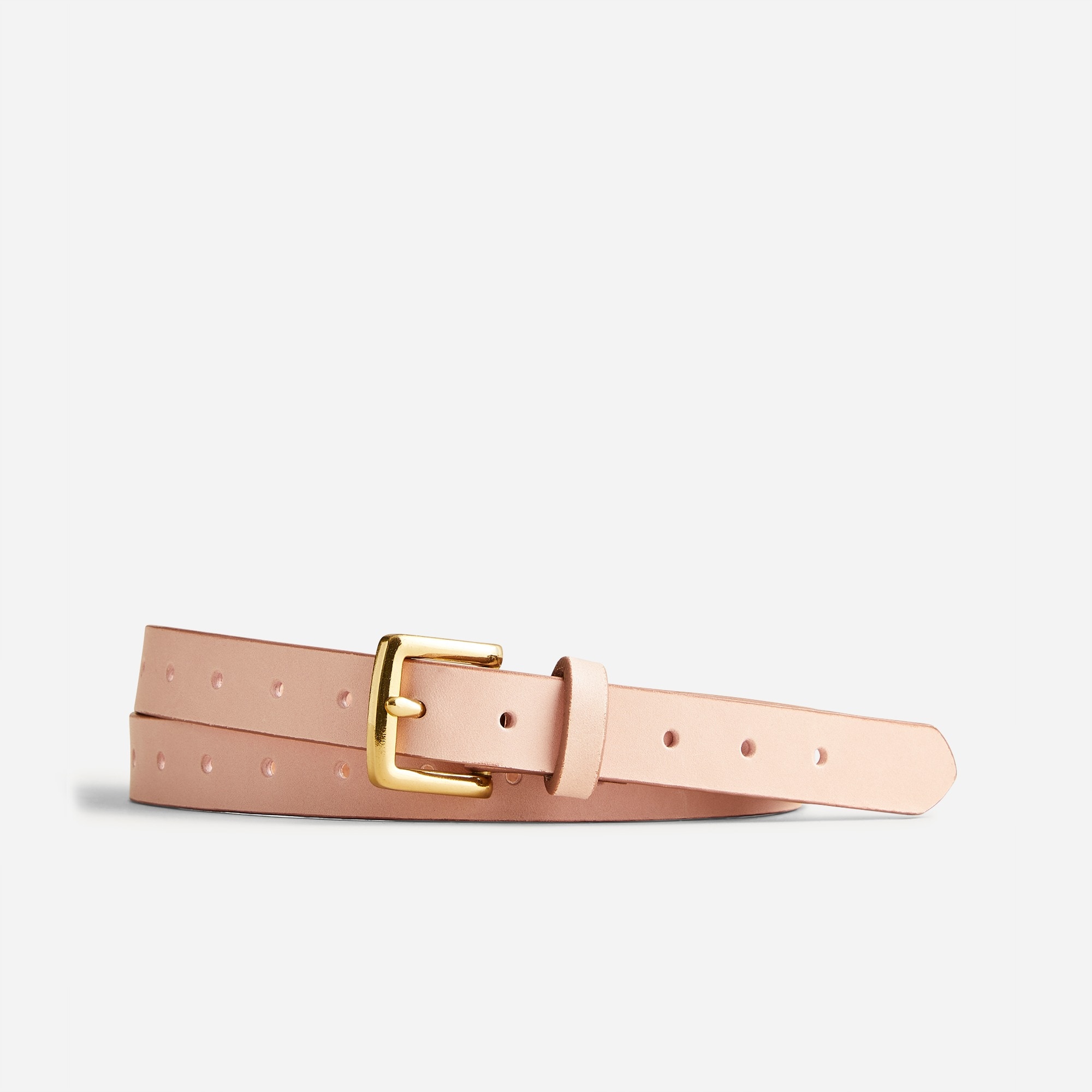 Perforated Italian leather belt