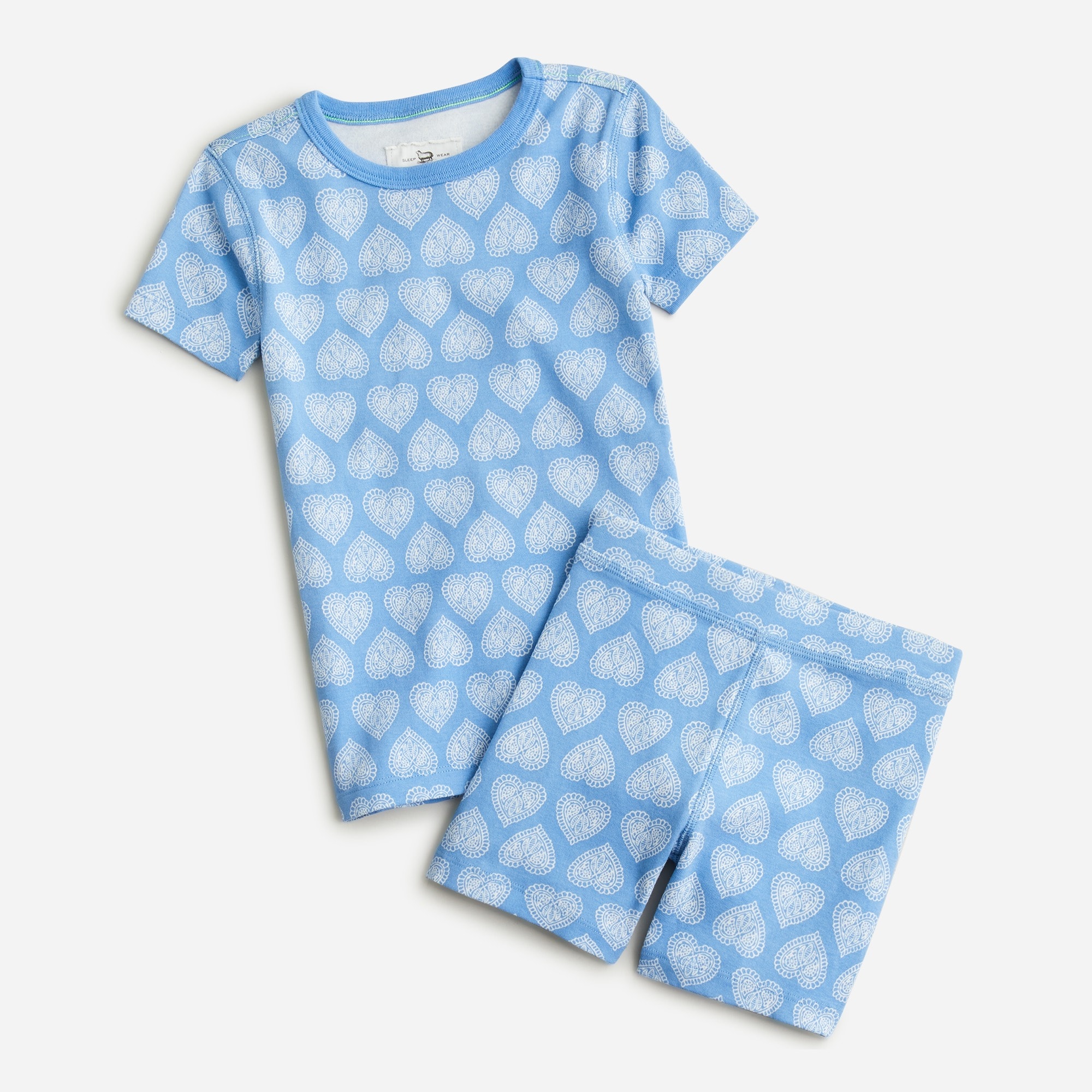 Kids' short-sleeve printed pajama set