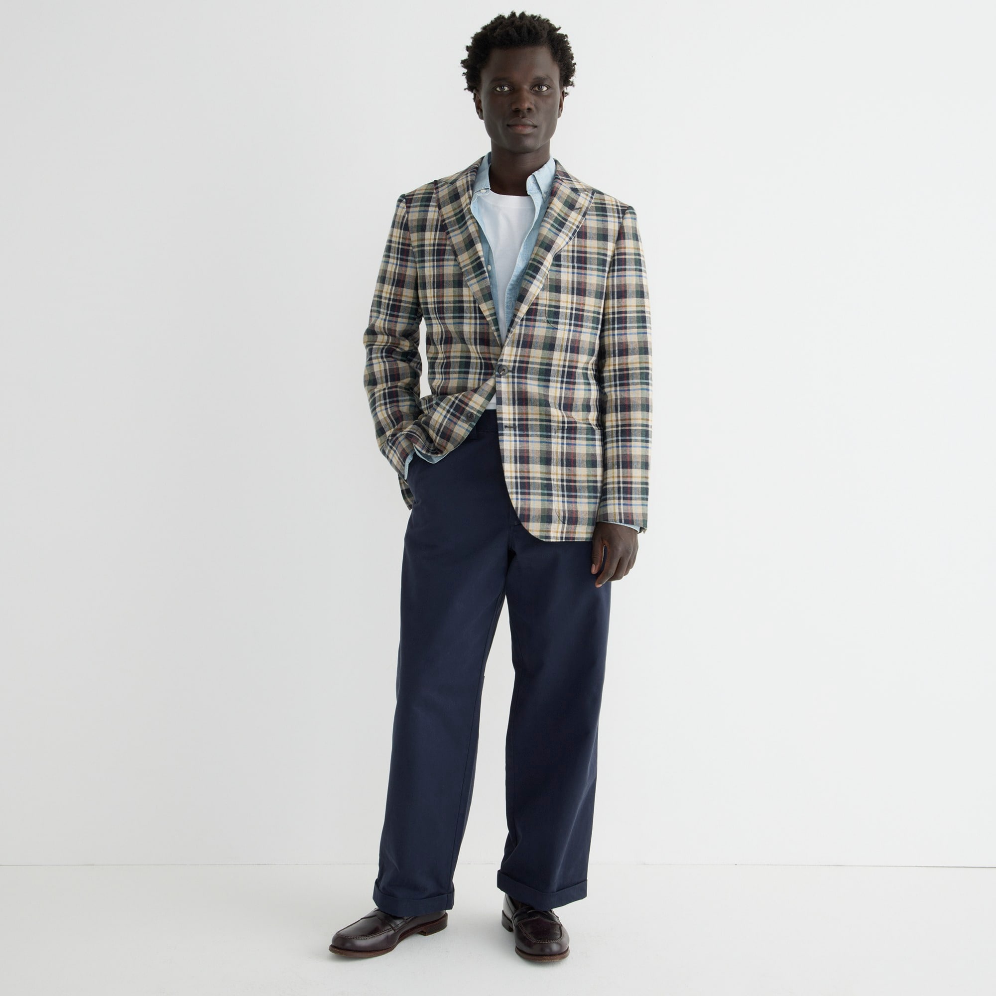 Kenmare blazer in Scottish linen-wool blend