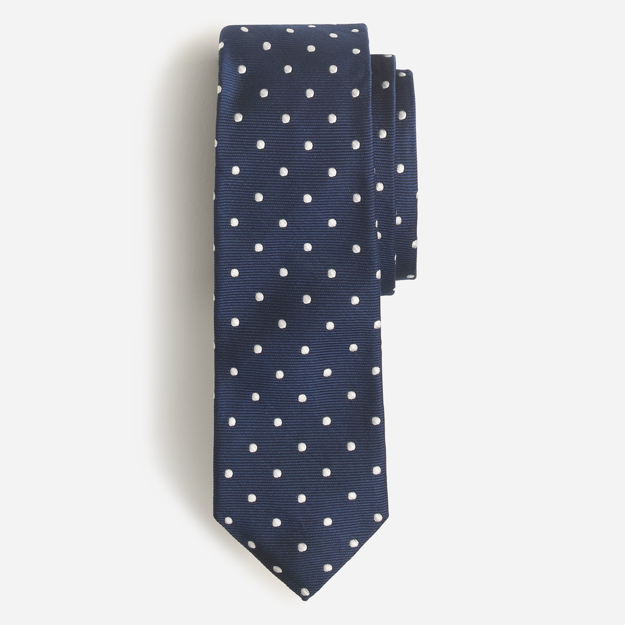 Italian silk repp tie in dot