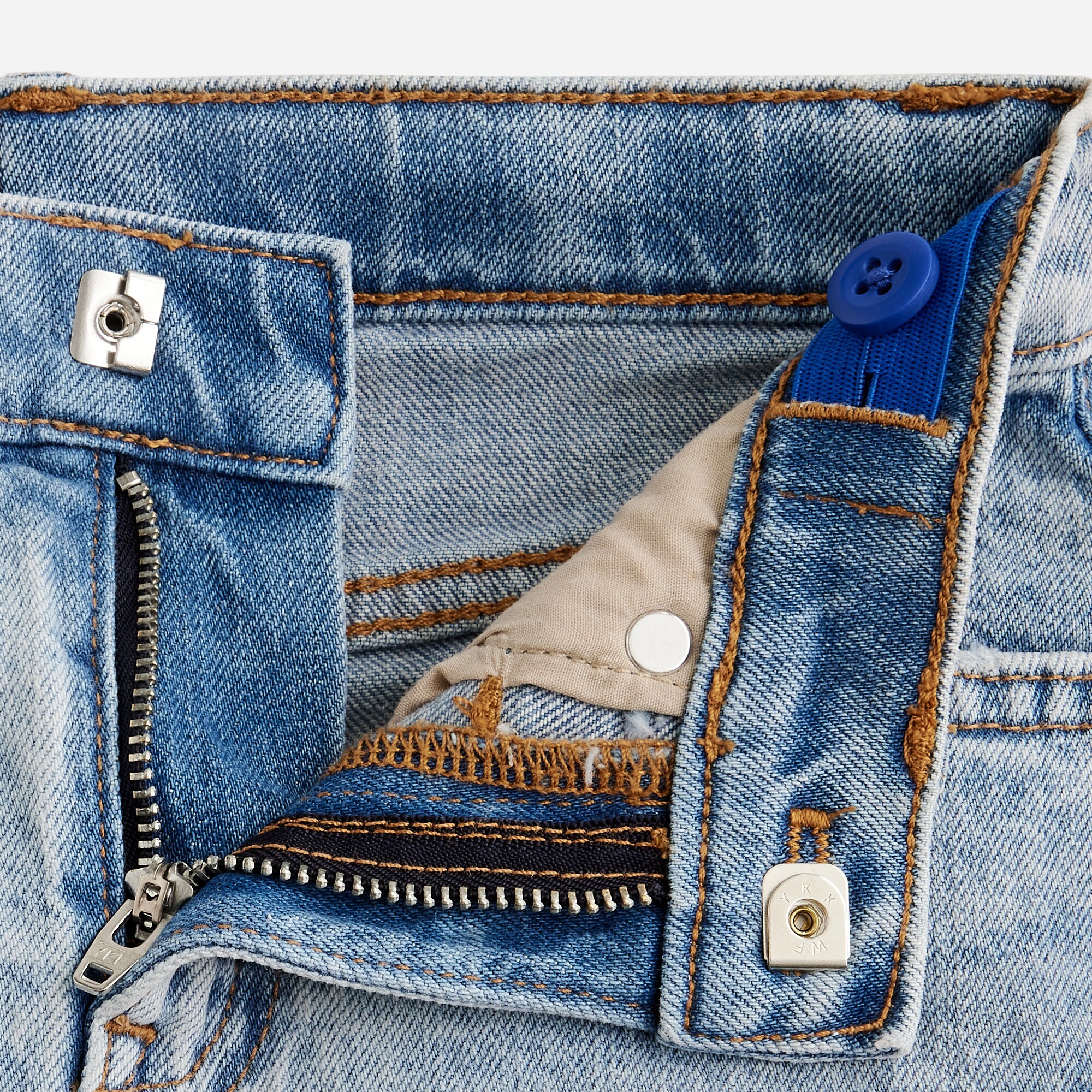 Girls' cuffed denim short in bluebird wash