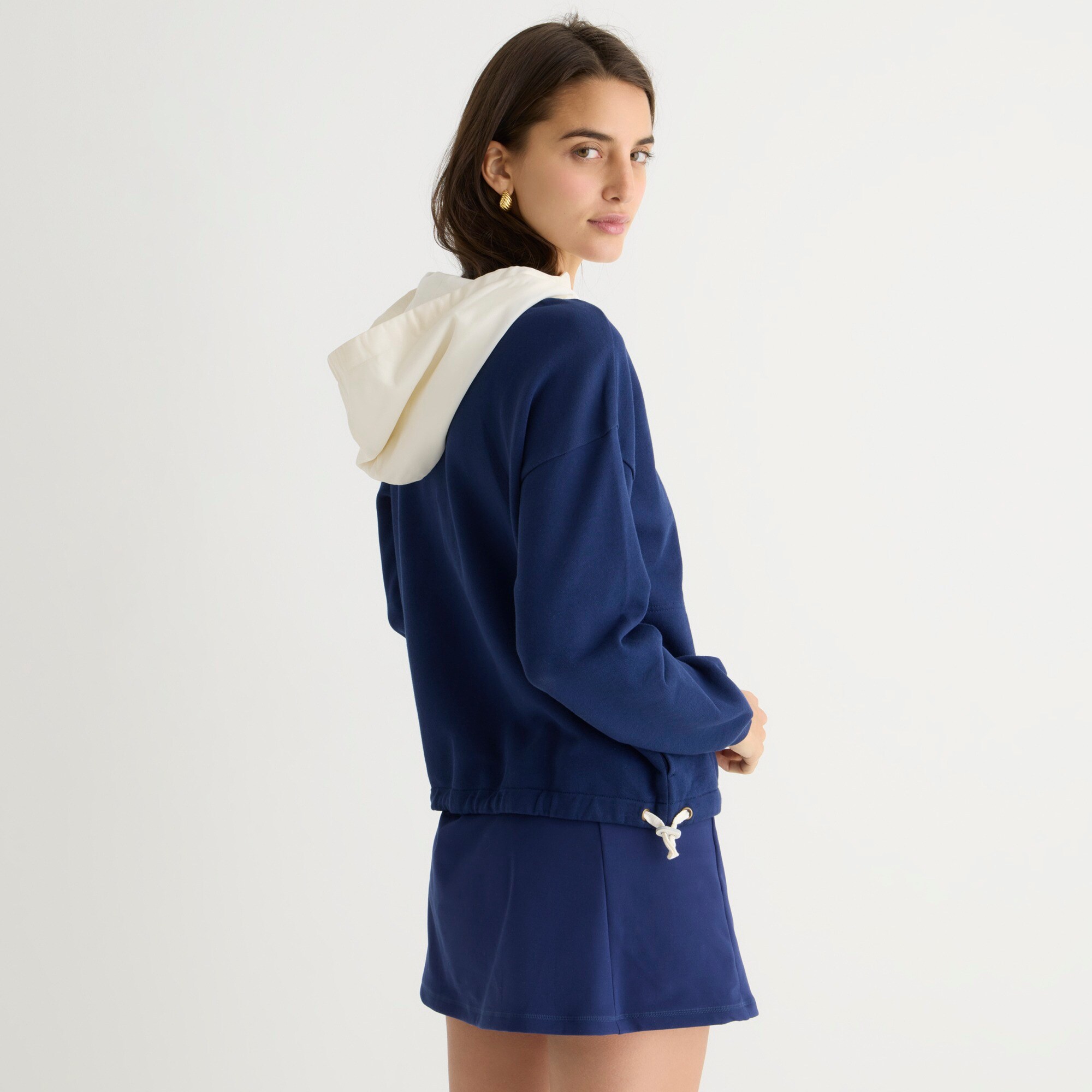 Full-zip terry fleece anorak