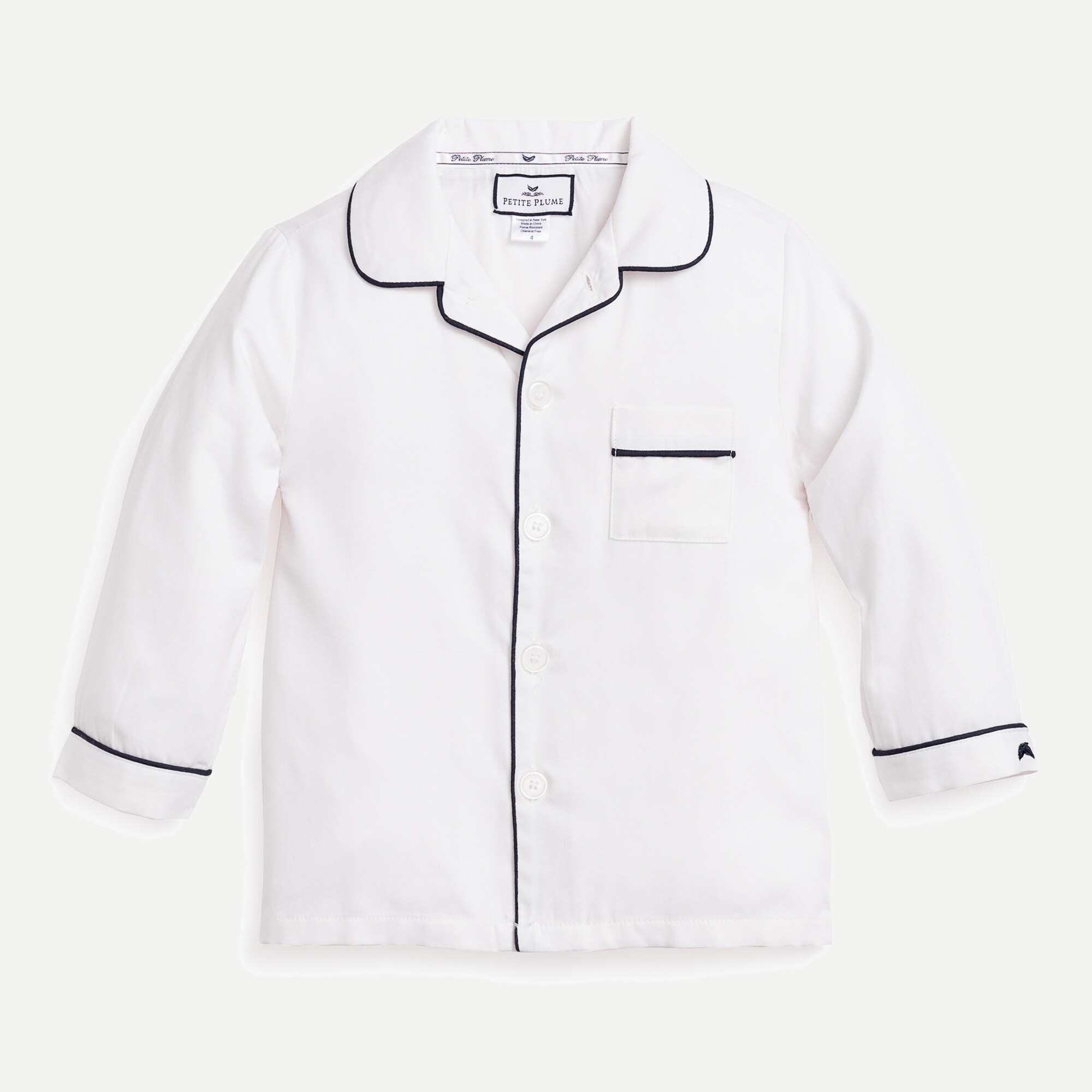 Petite Plume kids' pajama set in french ticking