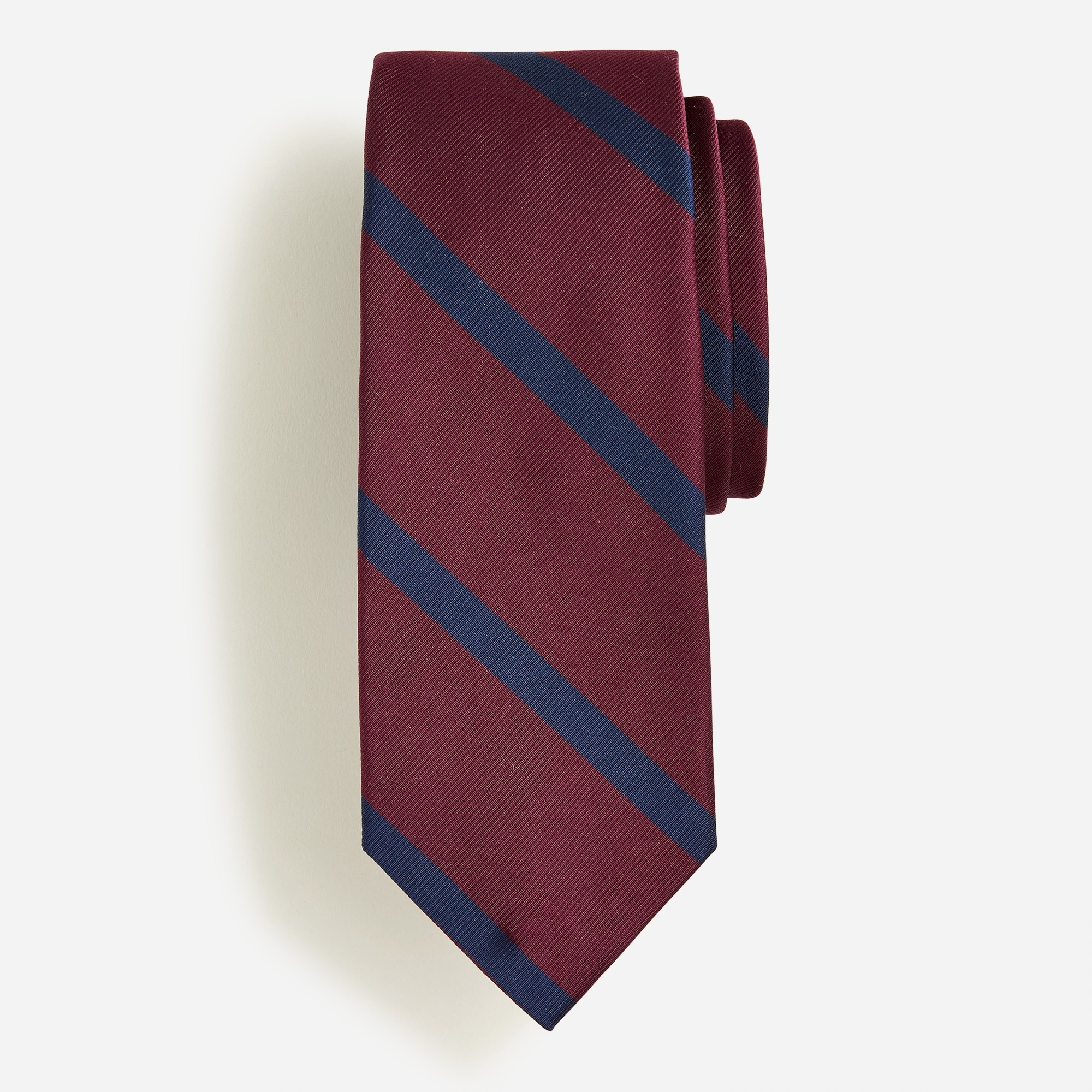 English silk tie in diagonal stripe