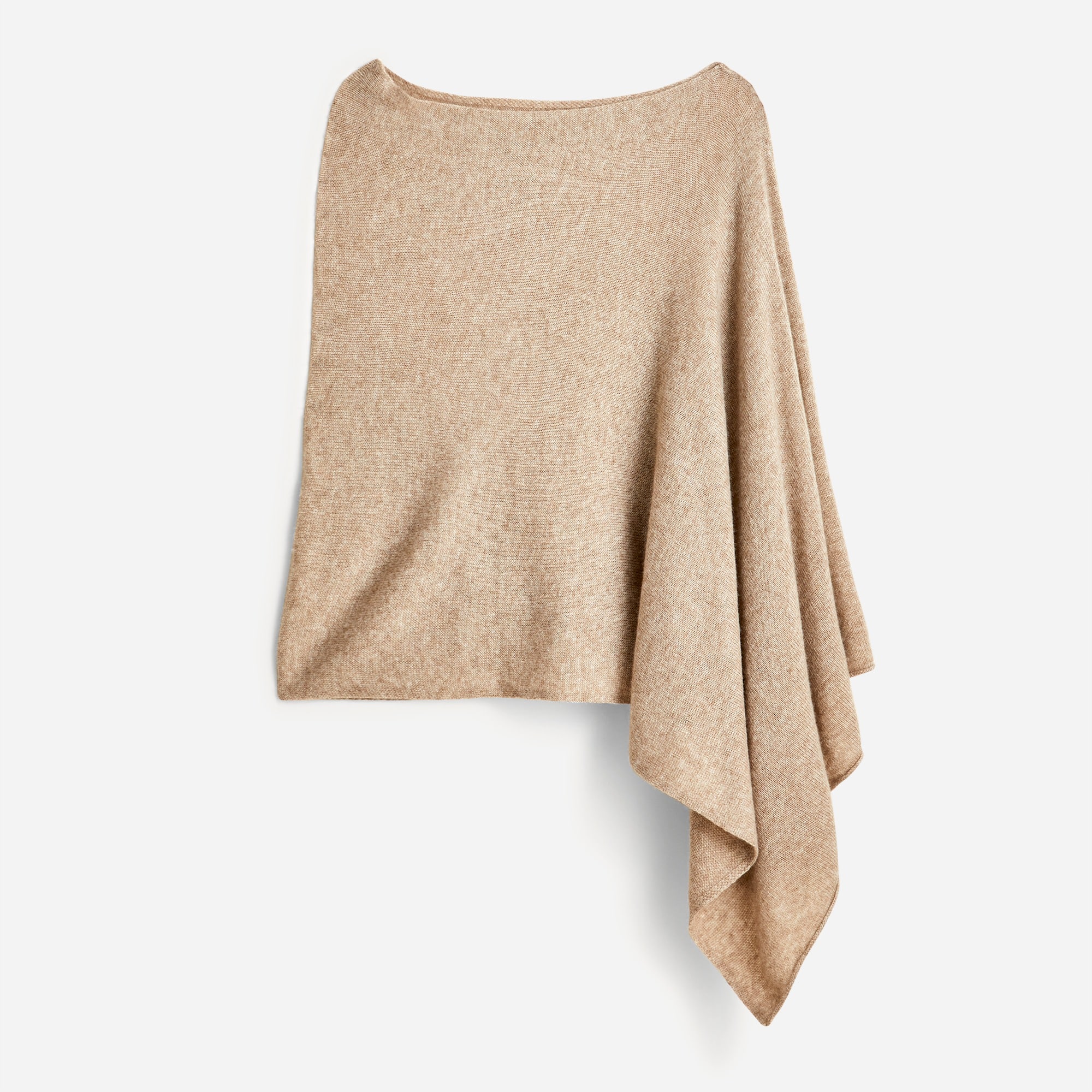 Cashmere-wool blend poncho