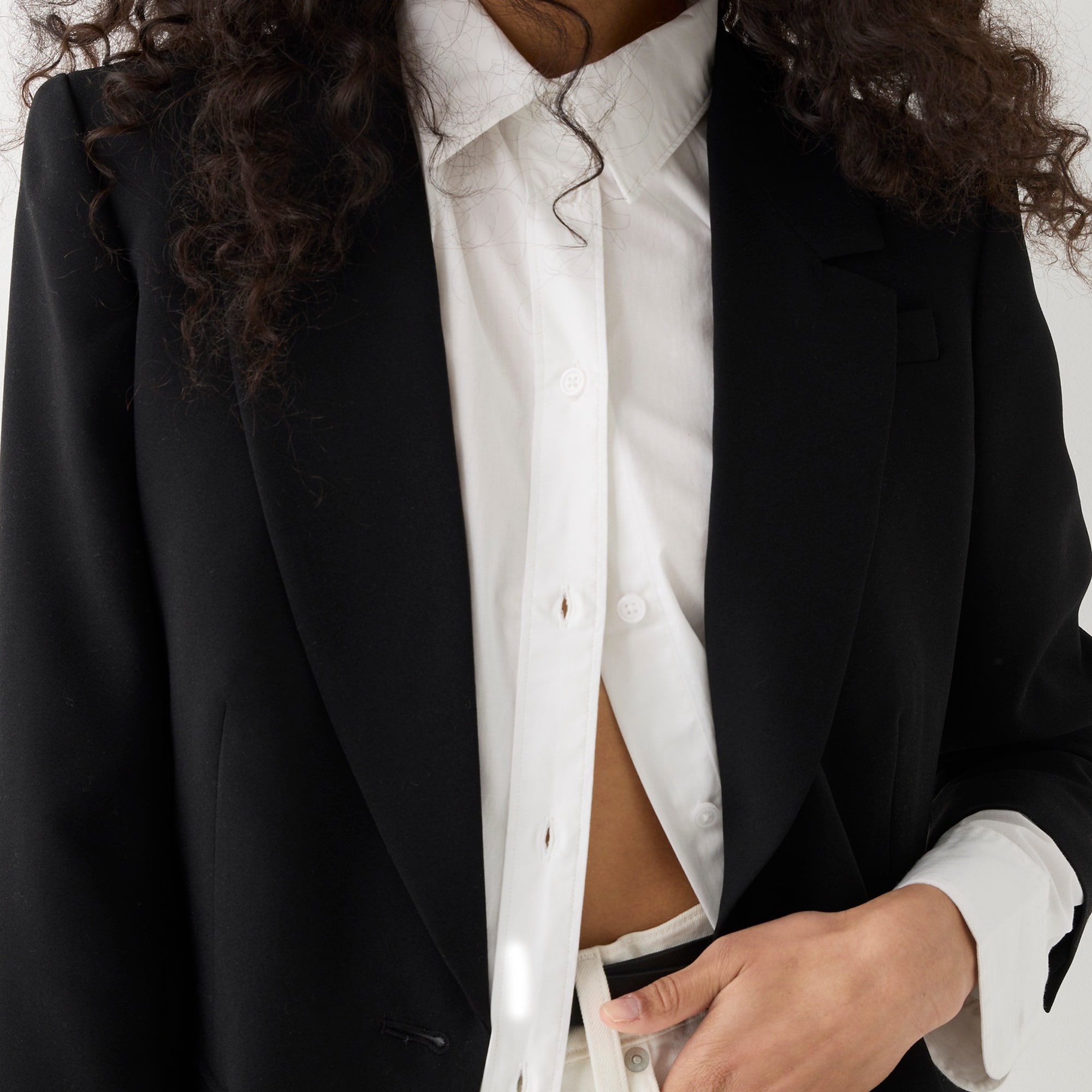 Slim-fit stretch cotton poplin shirt