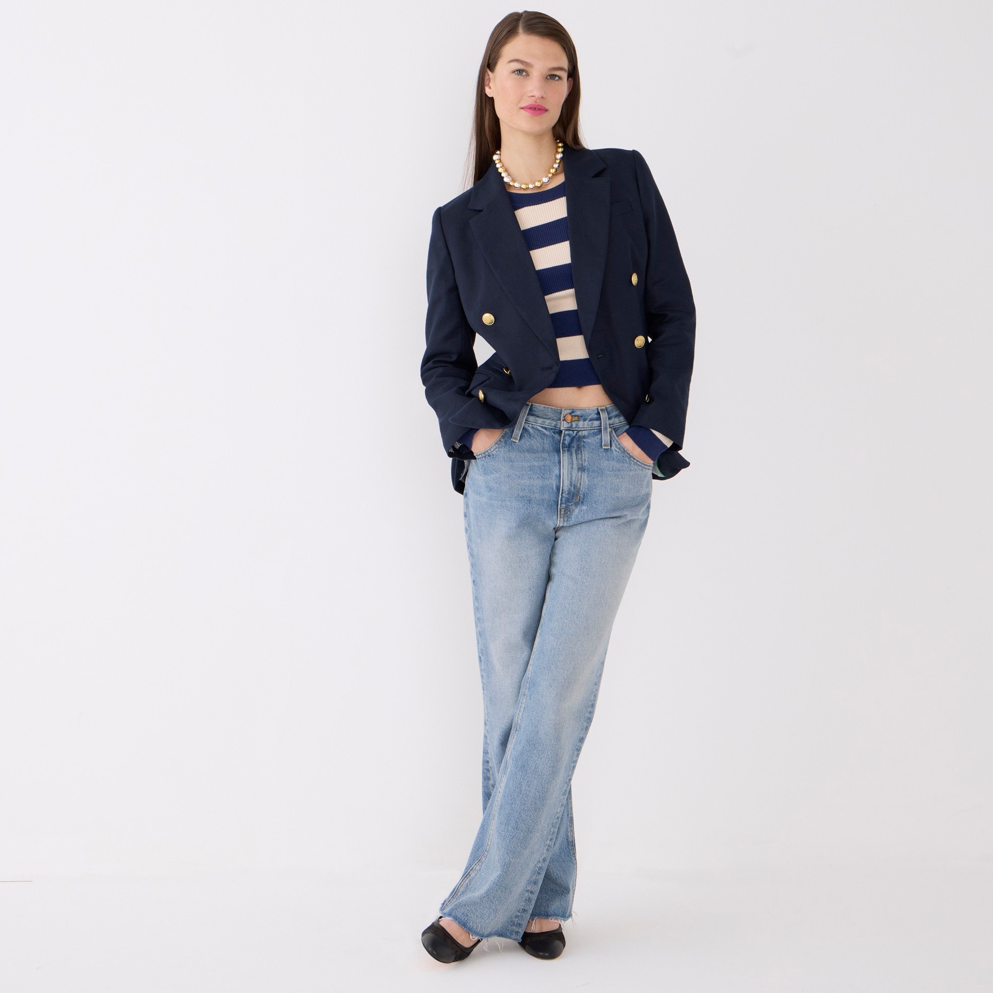 Bristol blazer in stretch linen blend