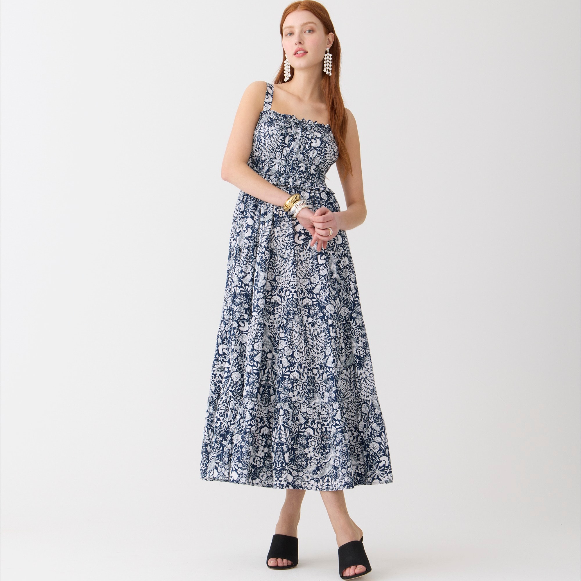 Sevilla tiered dress in mermaid floral