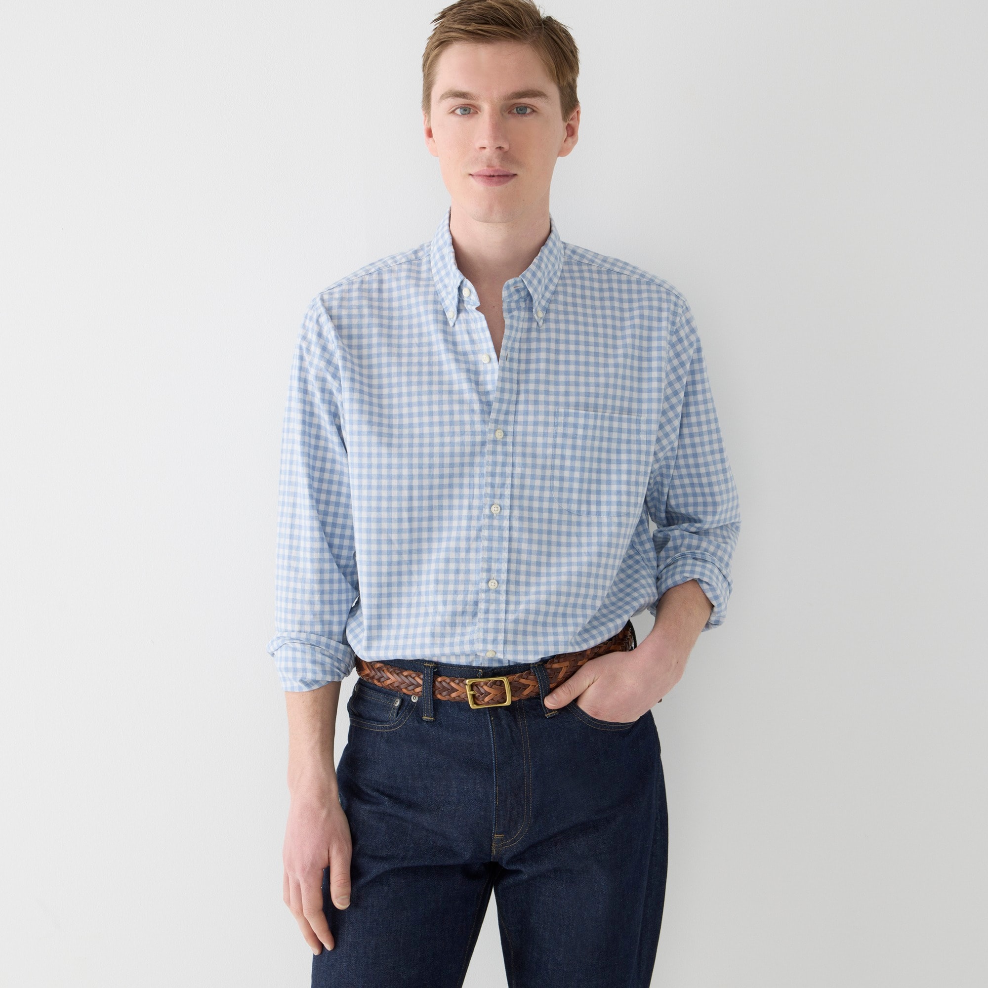 Secret Wash cotton poplin shirt