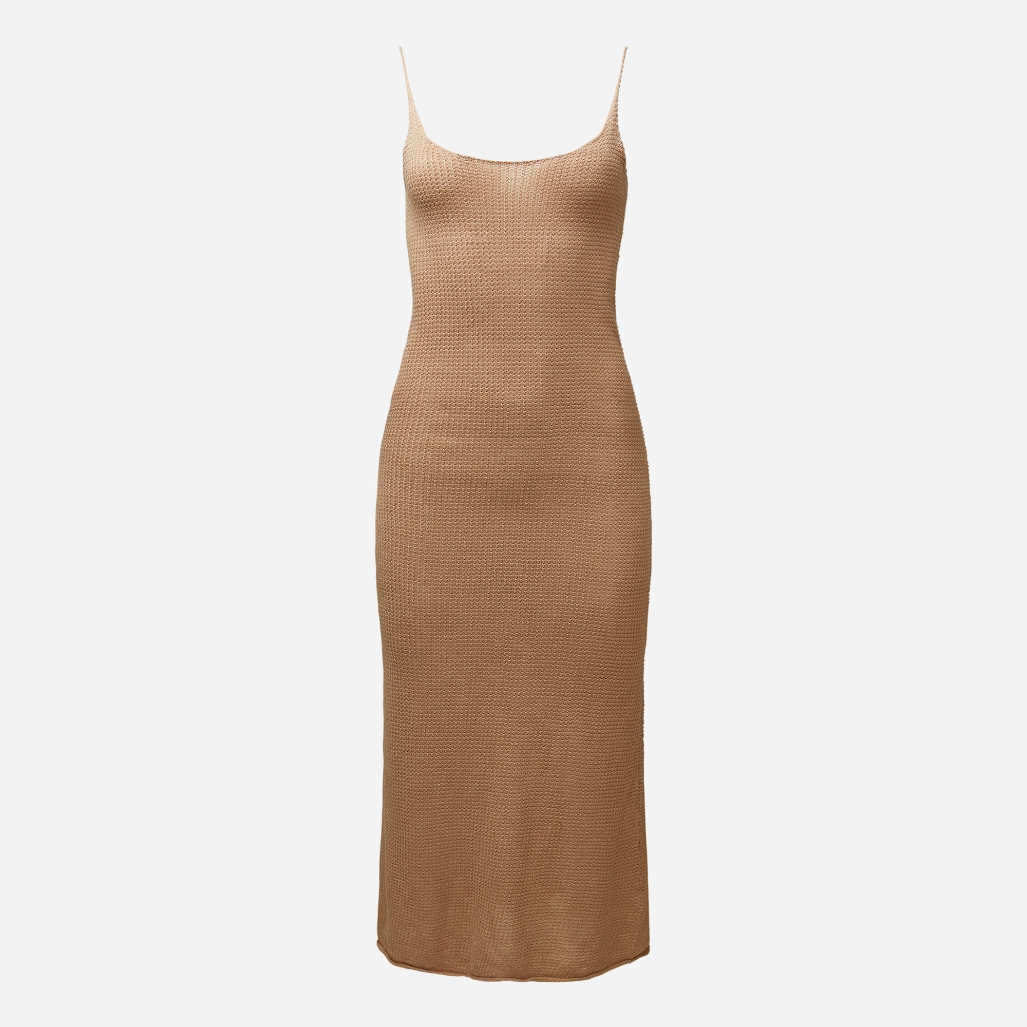 Onia textured linen scoop maxi sweater-dress