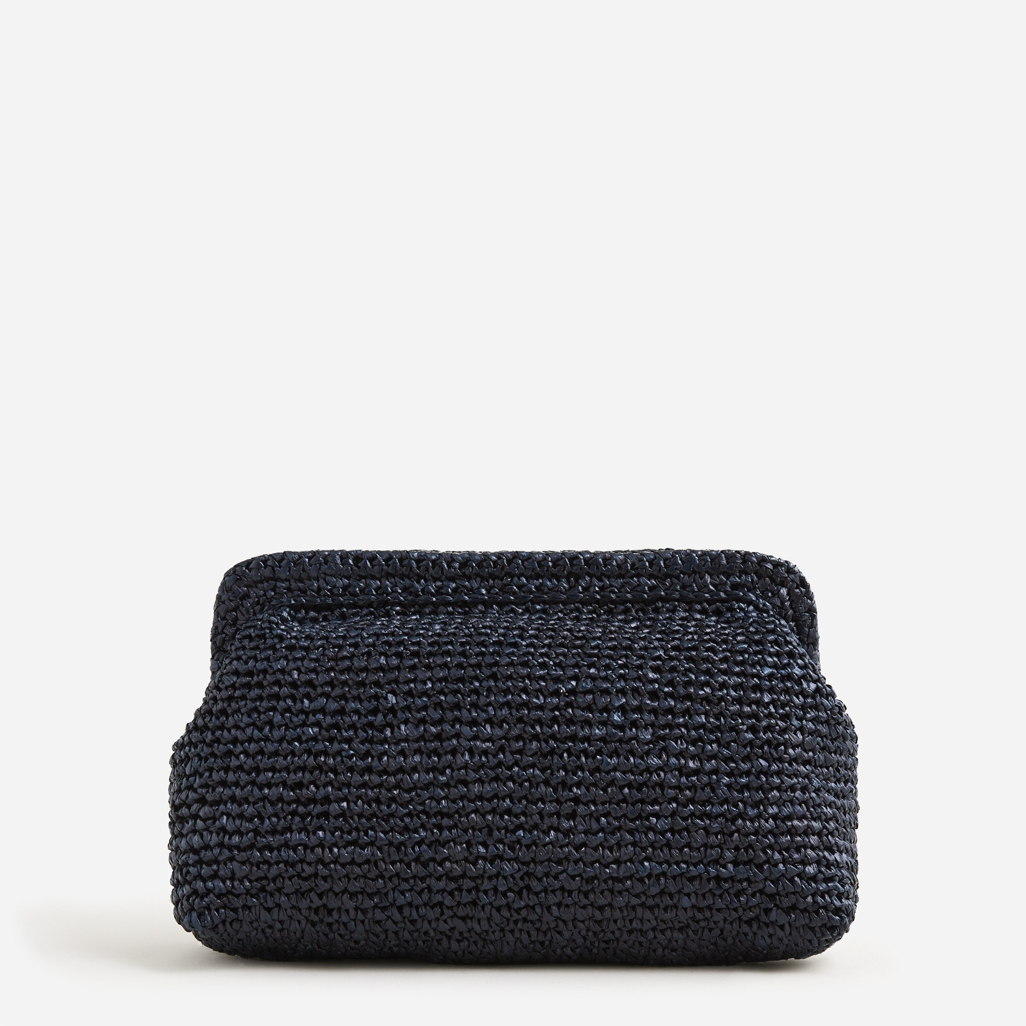 Portofino hand-knotted faux-raffia clutch