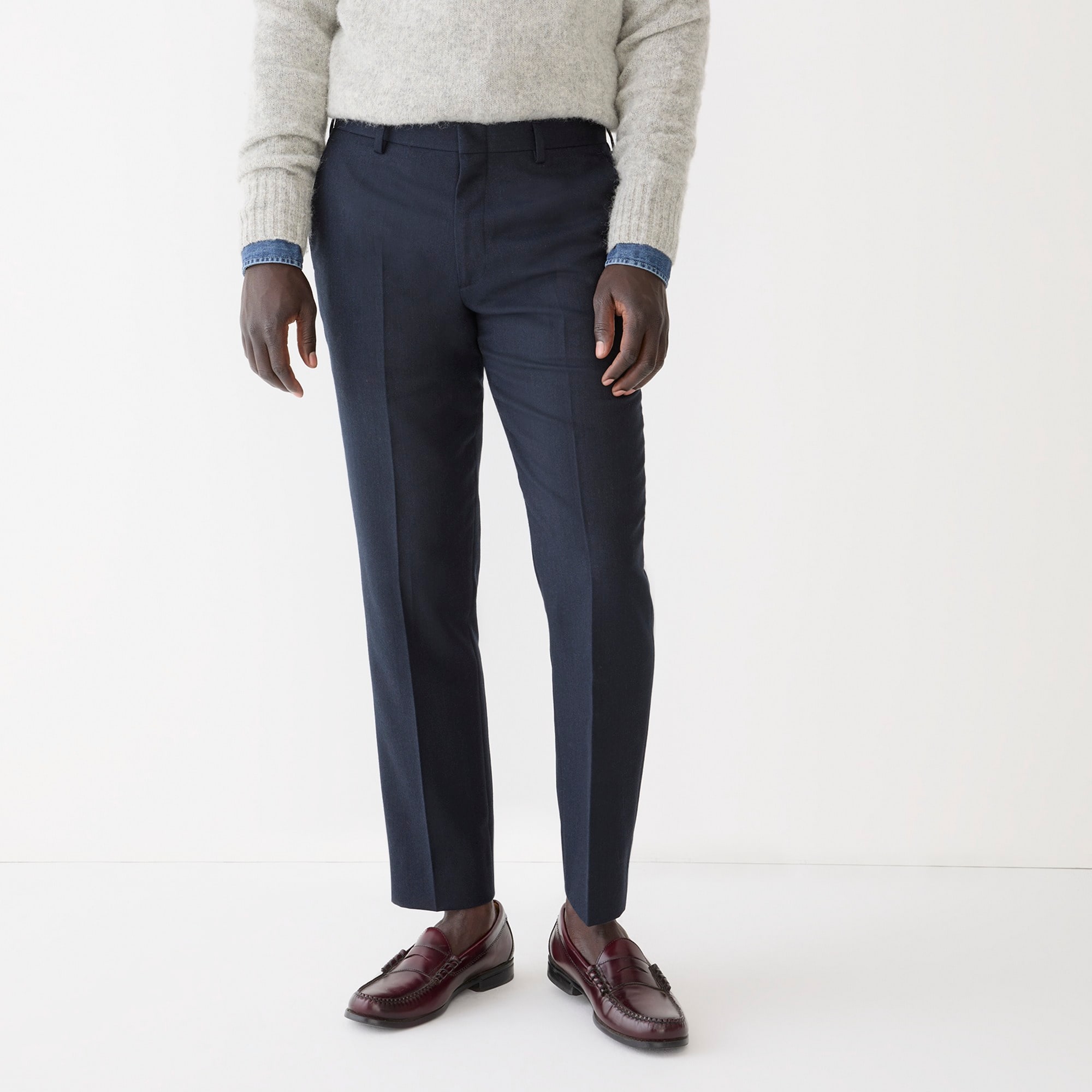 Ludlow Slim-fit suit pant in English cotton-wool blend