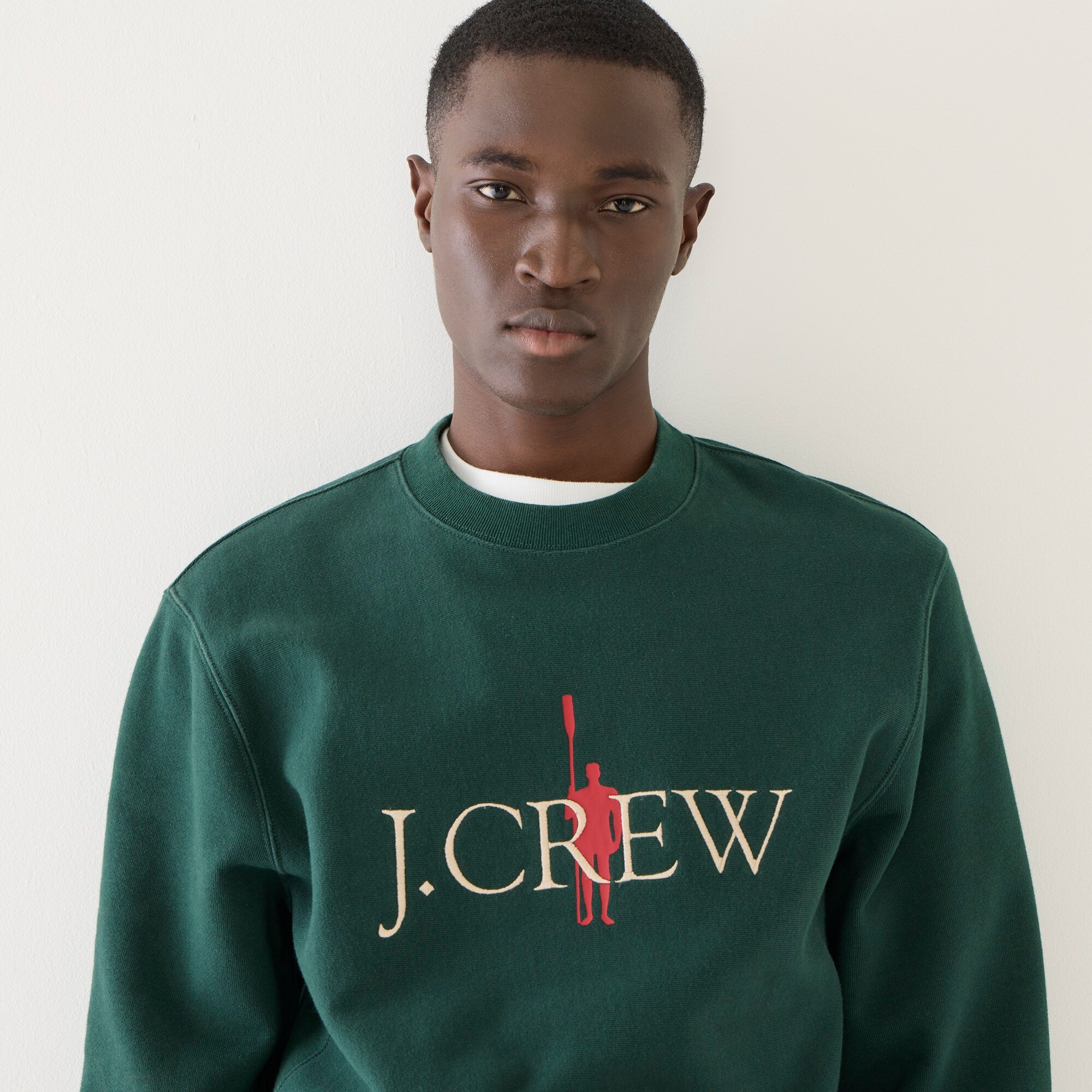 Heritage 14 oz. fleece embroidered oarsman graphic sweatshirt