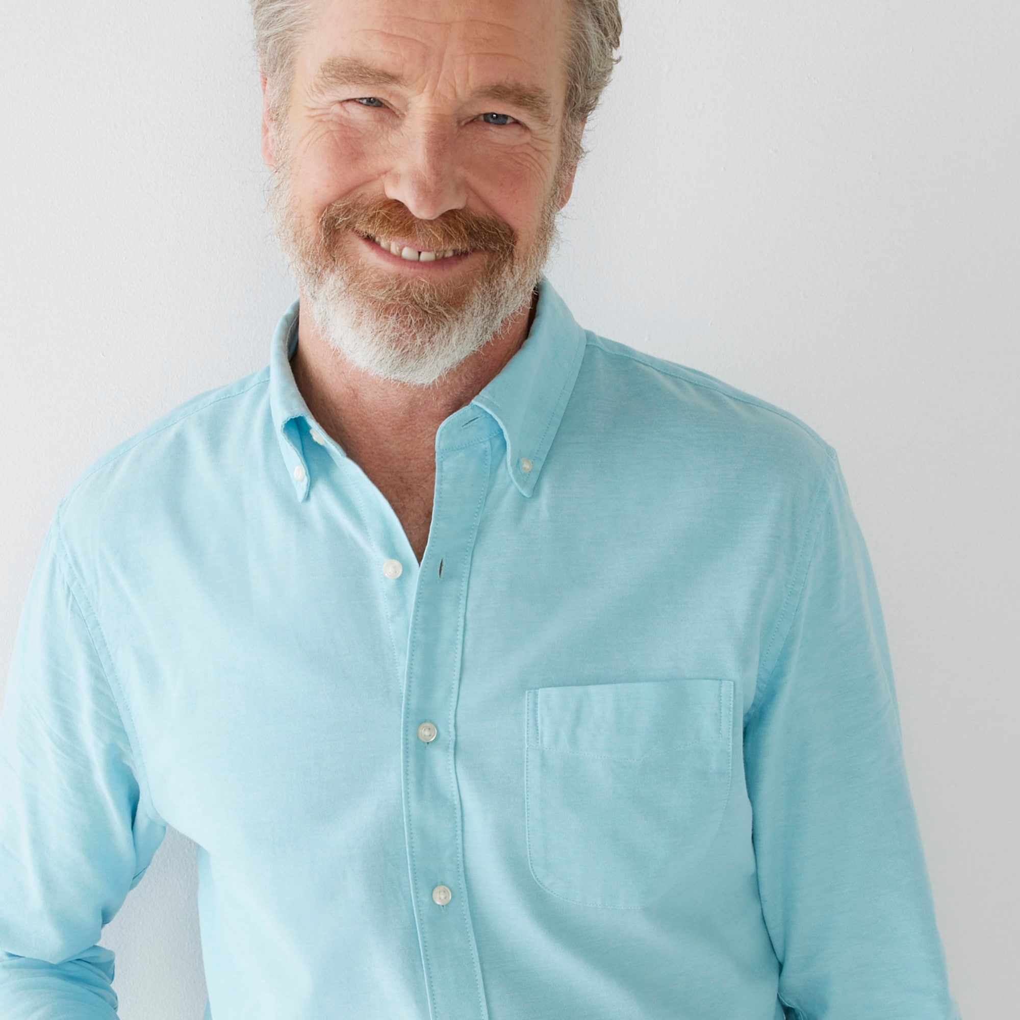 Slim Broken-in organic cotton oxford shirt