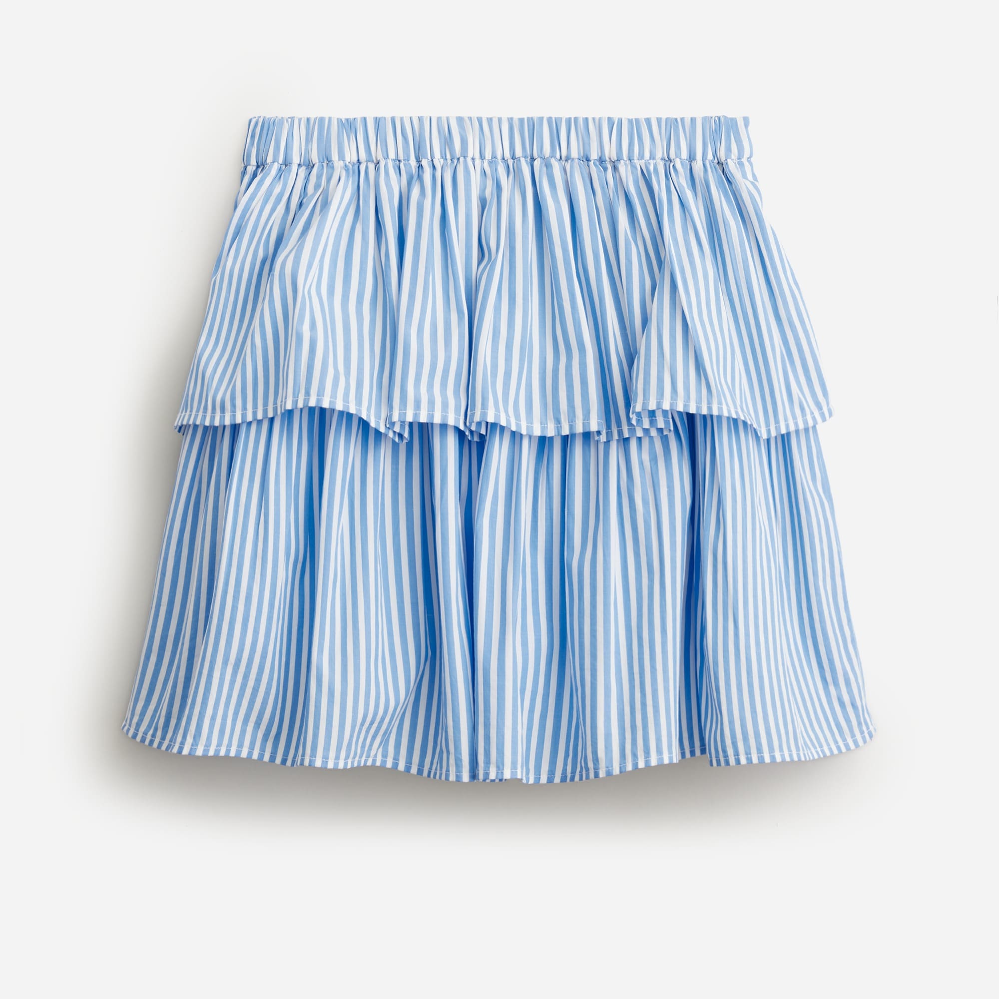 Girls' tiered skirt in stripe