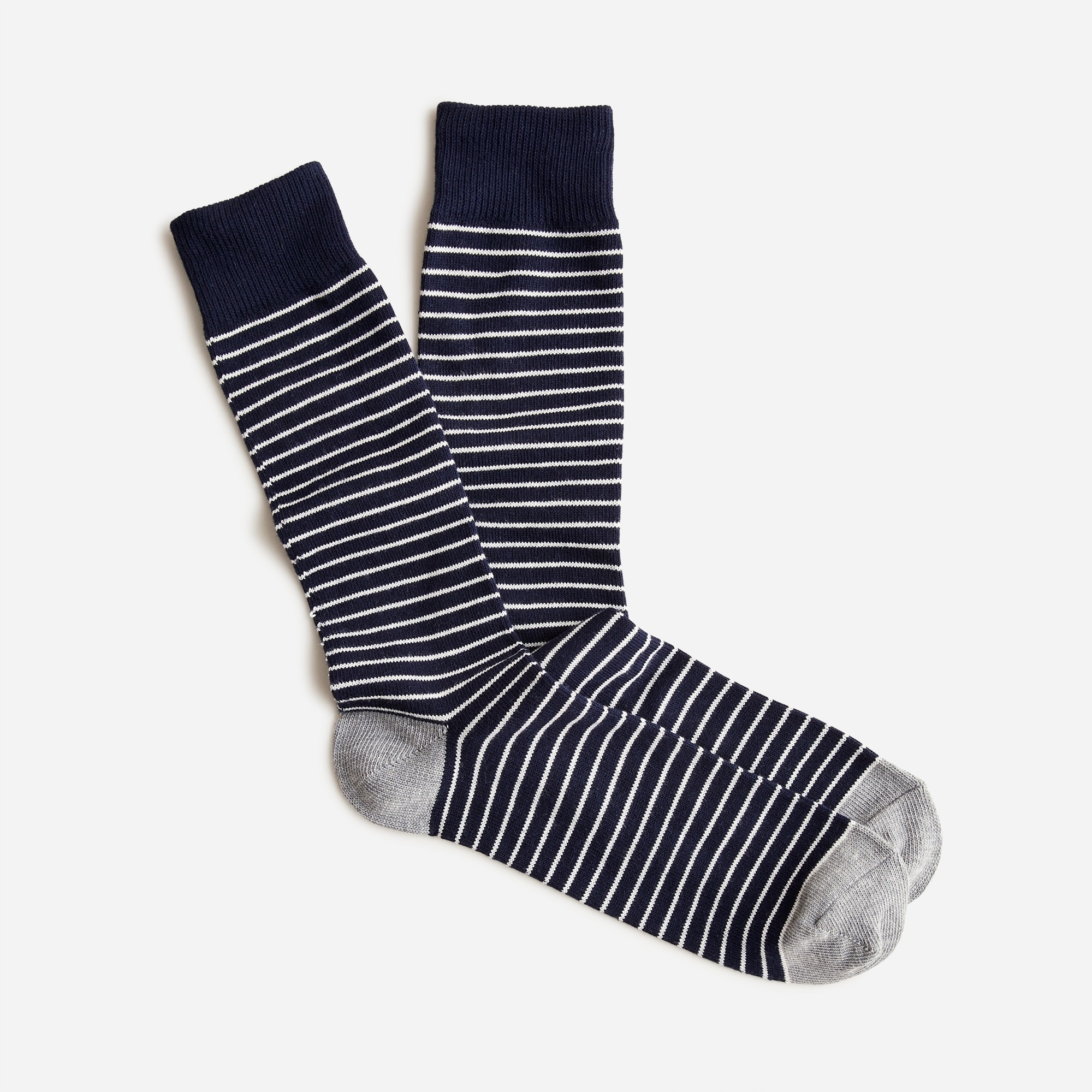 Tipped microstriped socks