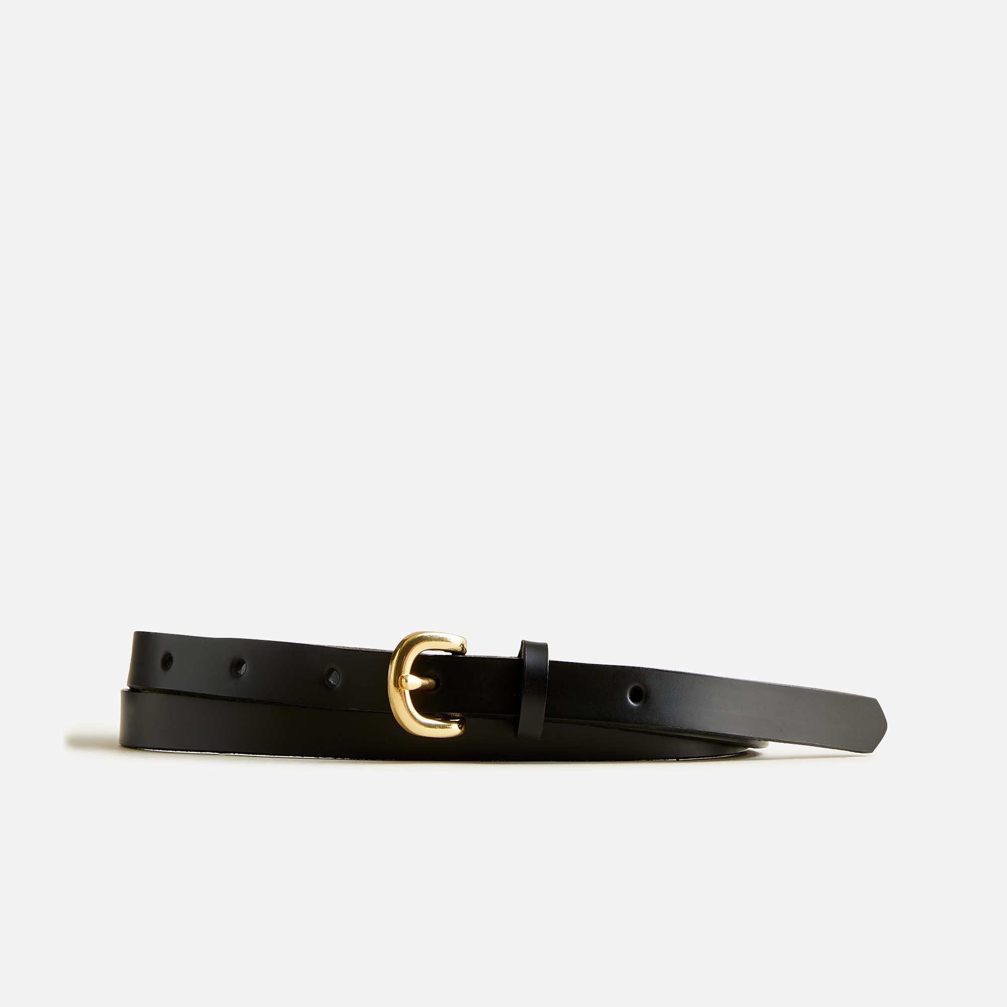 Skinny Italian leather belt