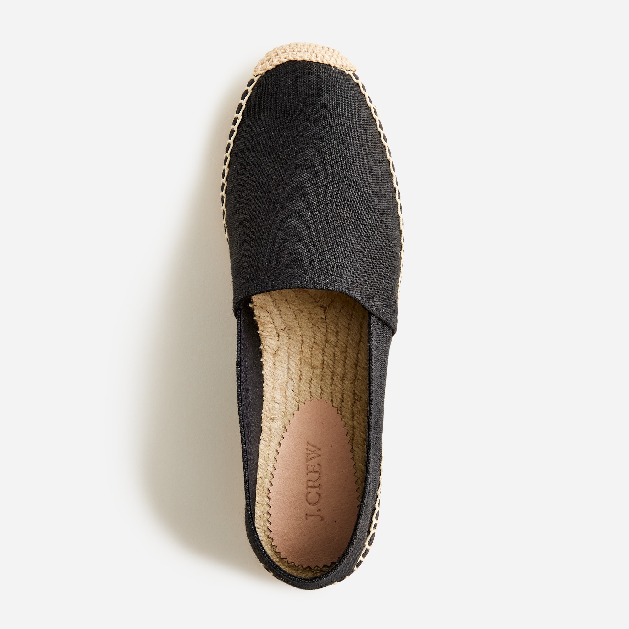 Made-in-Spain espadrille flats in linen-cotton blend