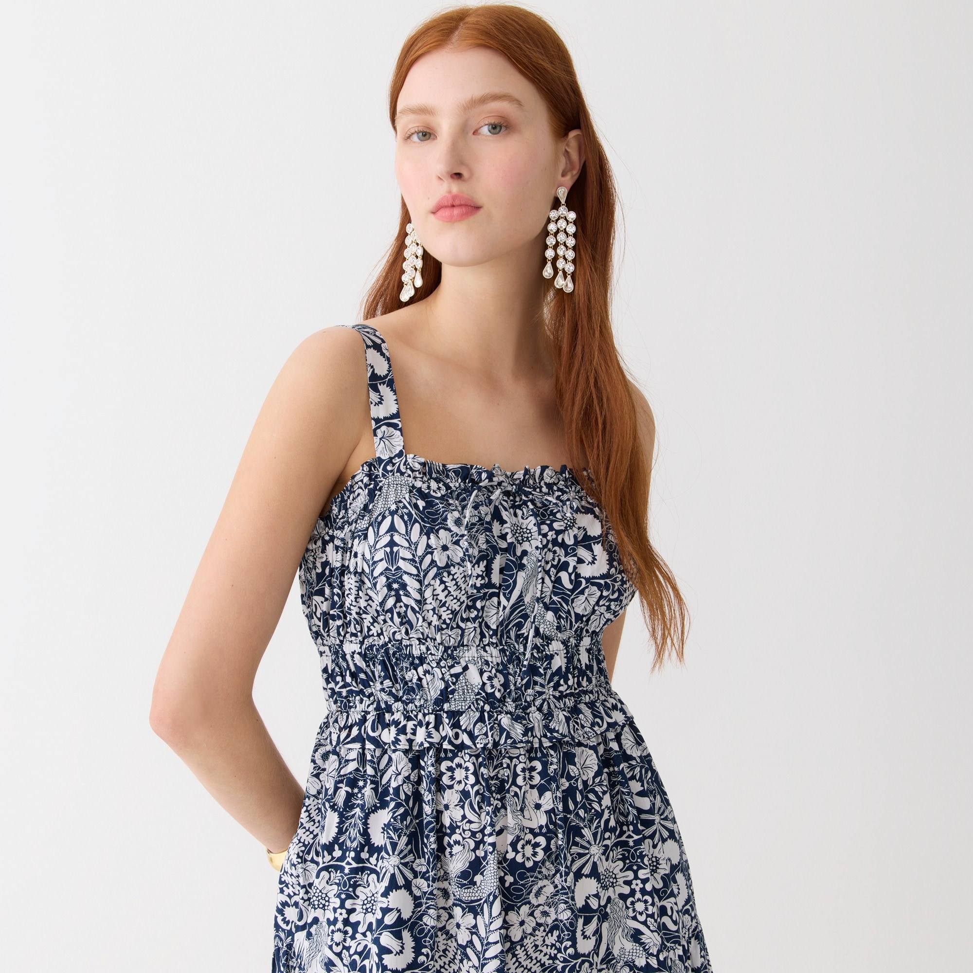 Sevilla tiered dress in mermaid floral
