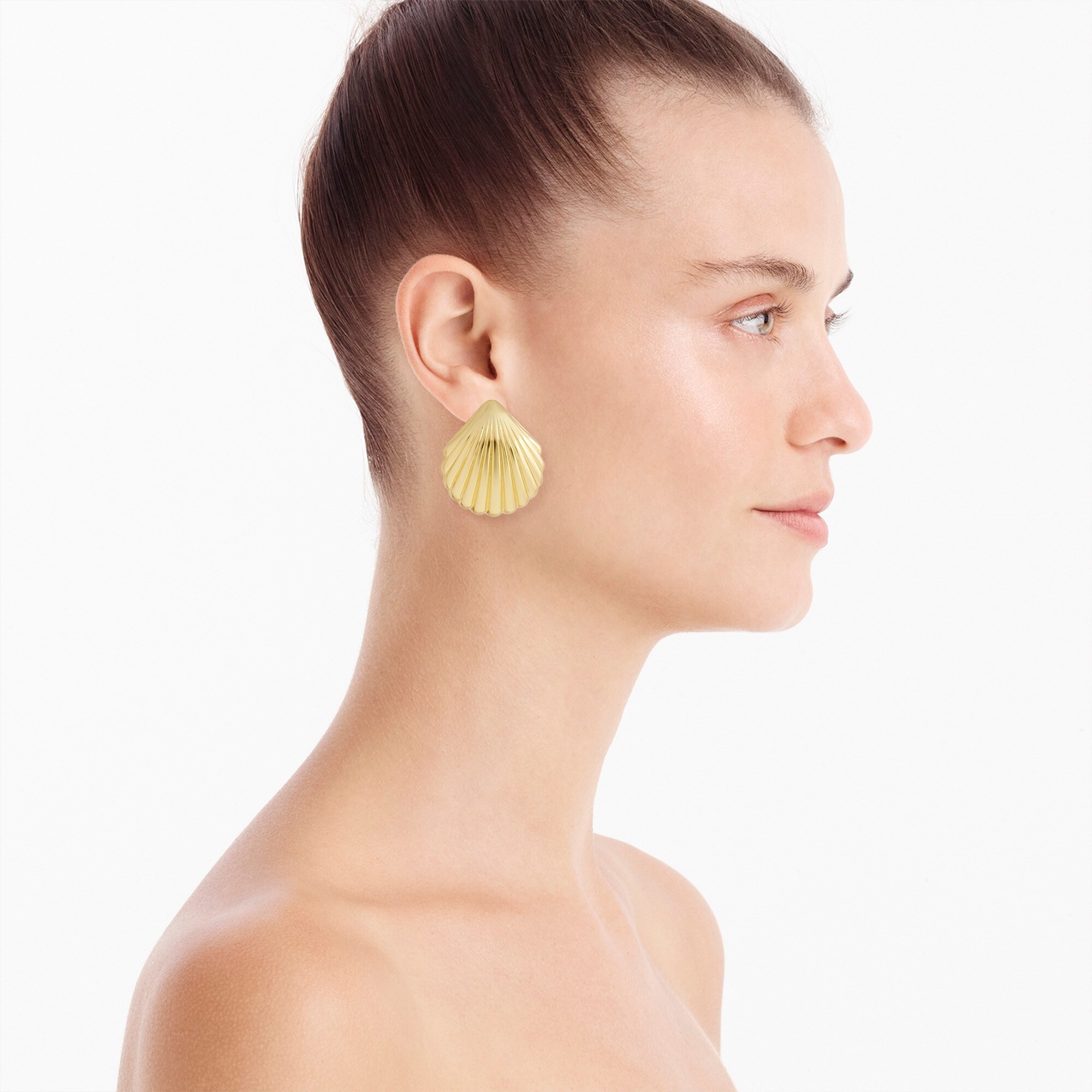 Metallic shell earrings