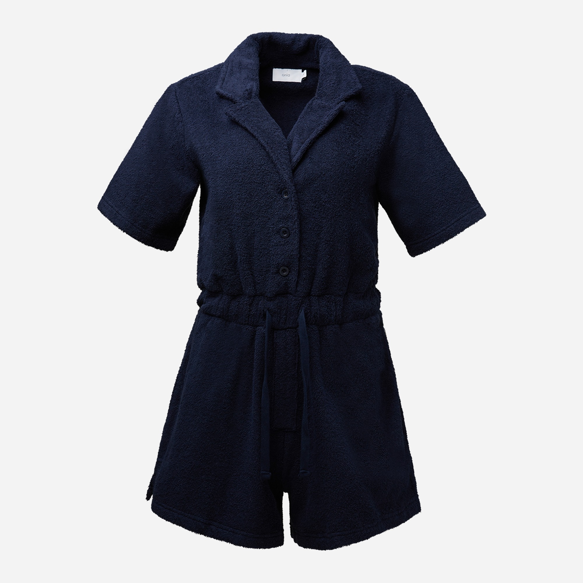 Onia towel terry drawstring playsuit