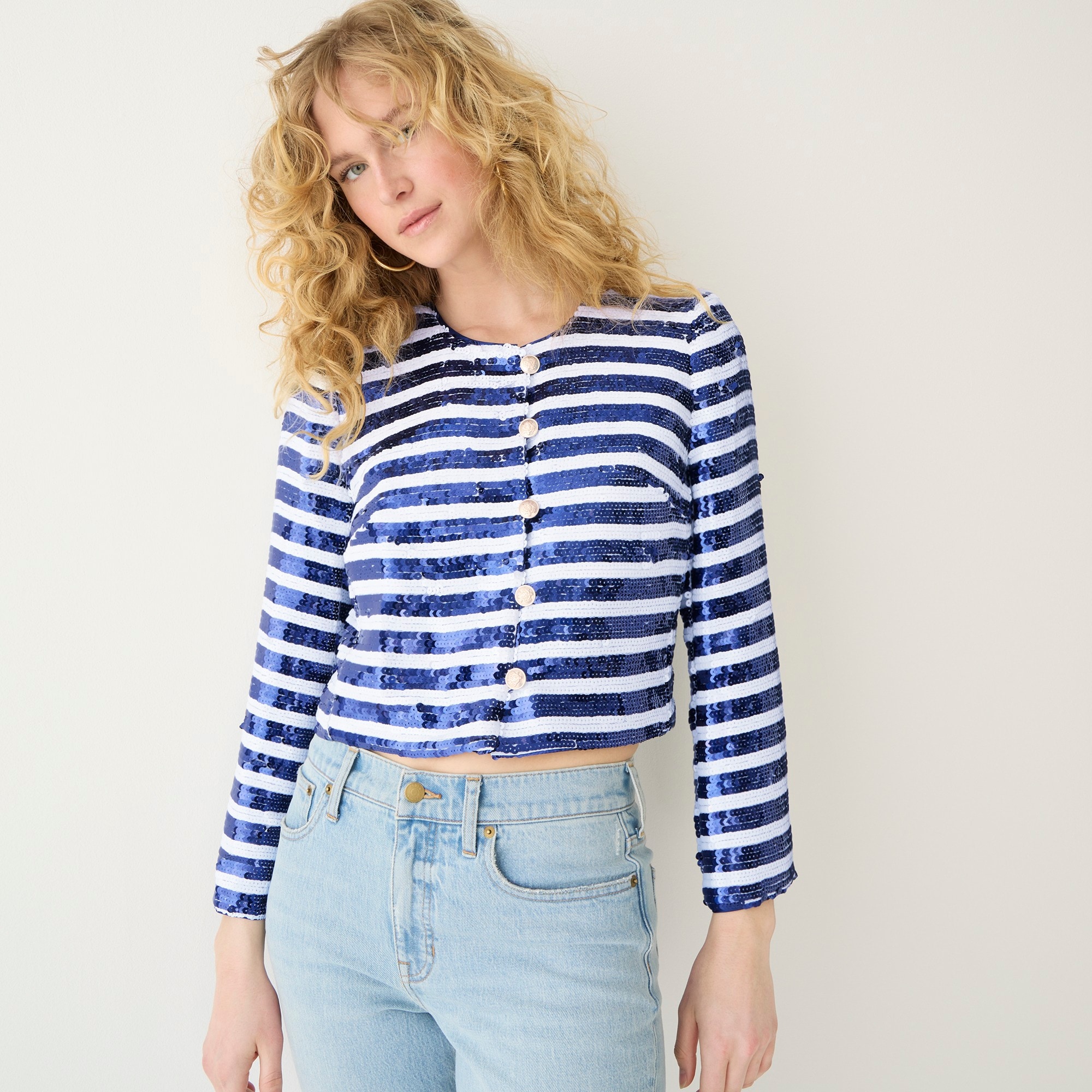 Collection Louisa lady jacket in sequin stripe