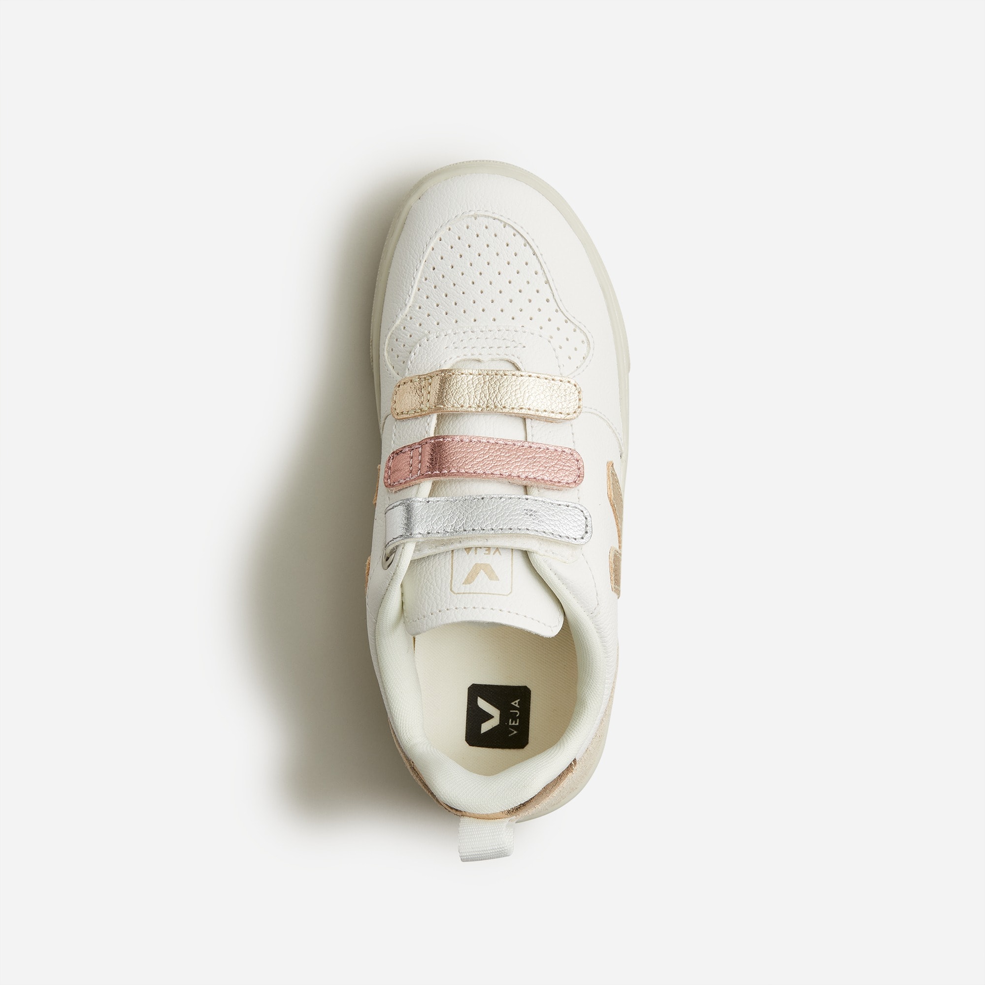 Girls' Veja™ V-10 metallic sneakers with Velcro®