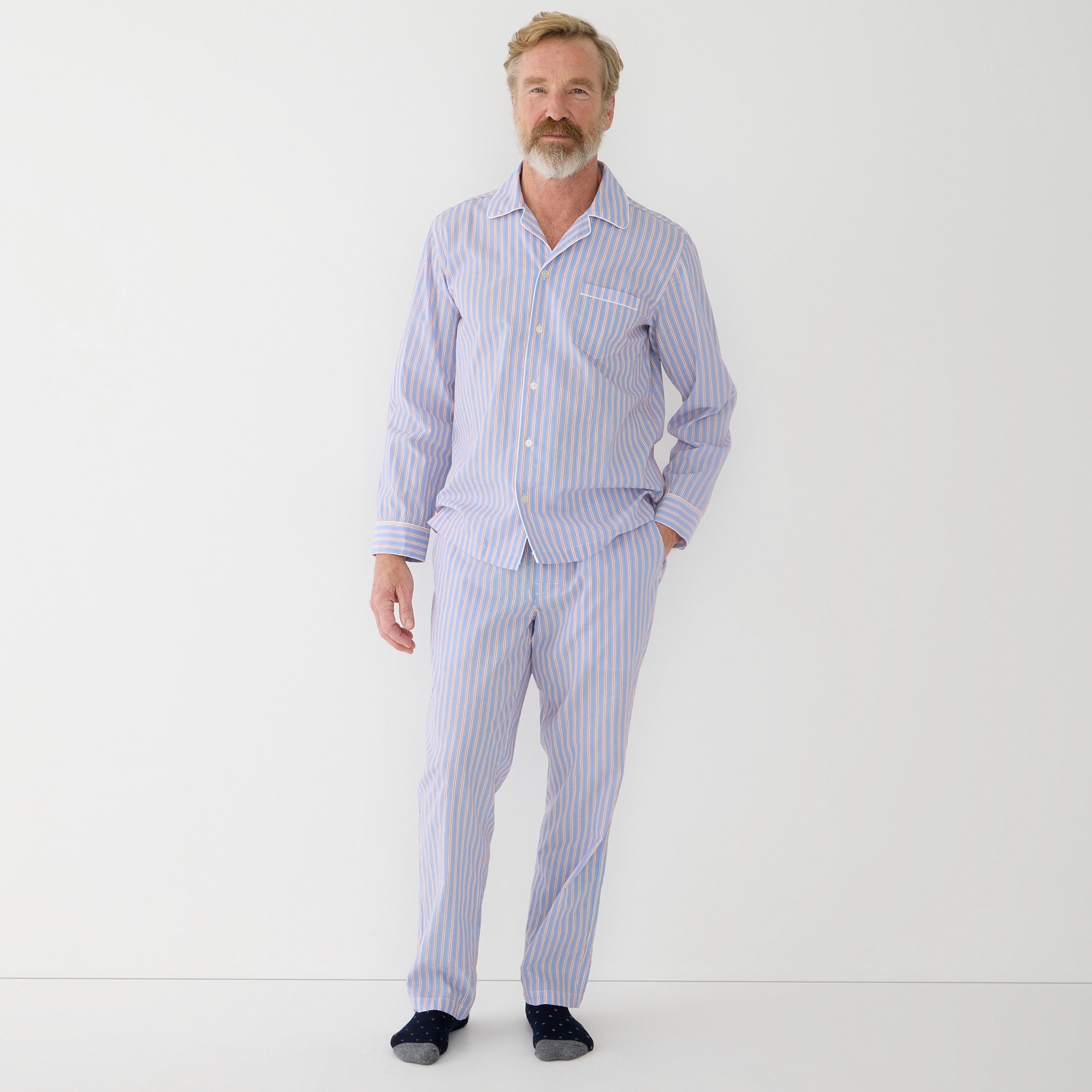 Pajama set in cotton poplin