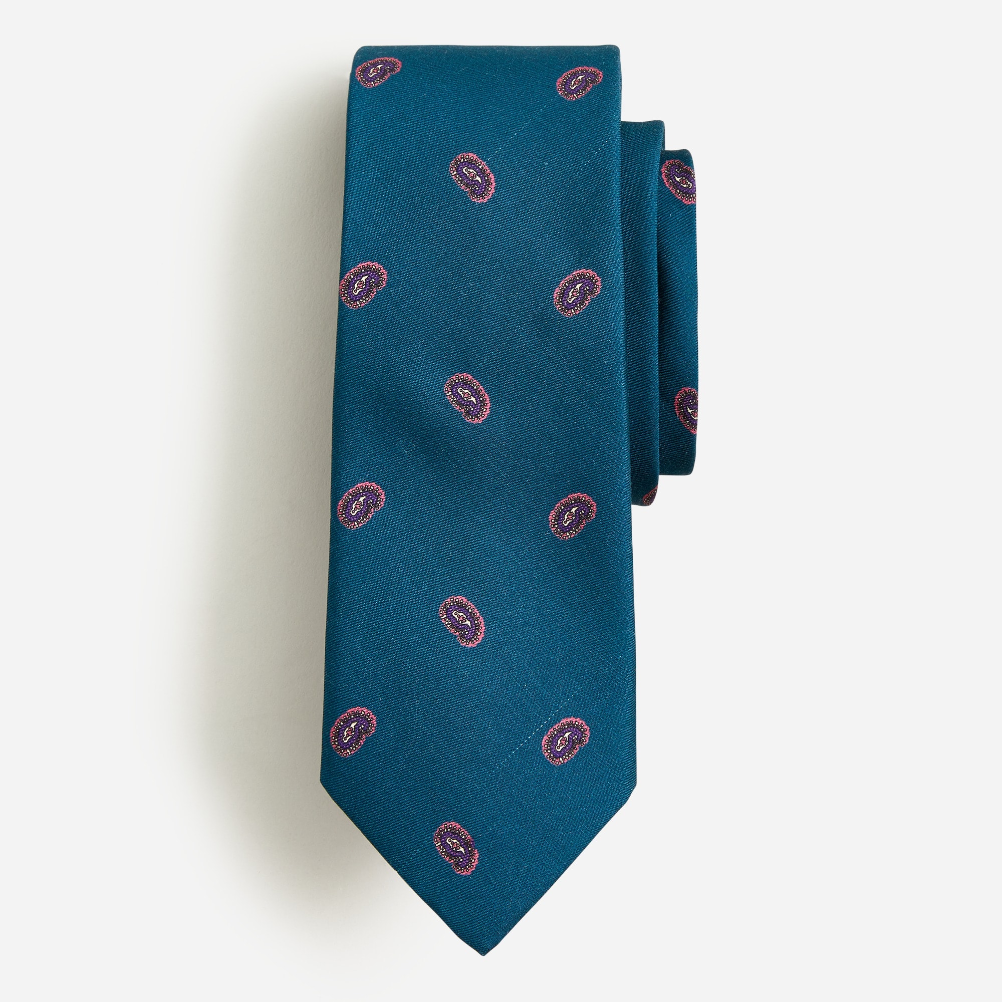 English silk tie in paisley