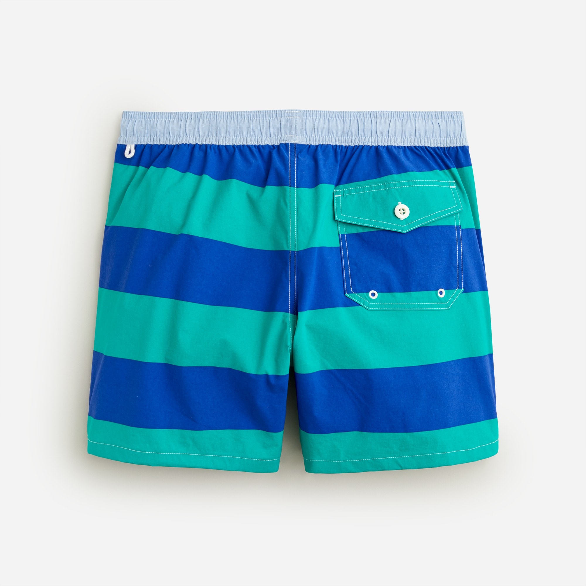 6'' stretch swim trunk in rugby stripe with ECONYL® nylon