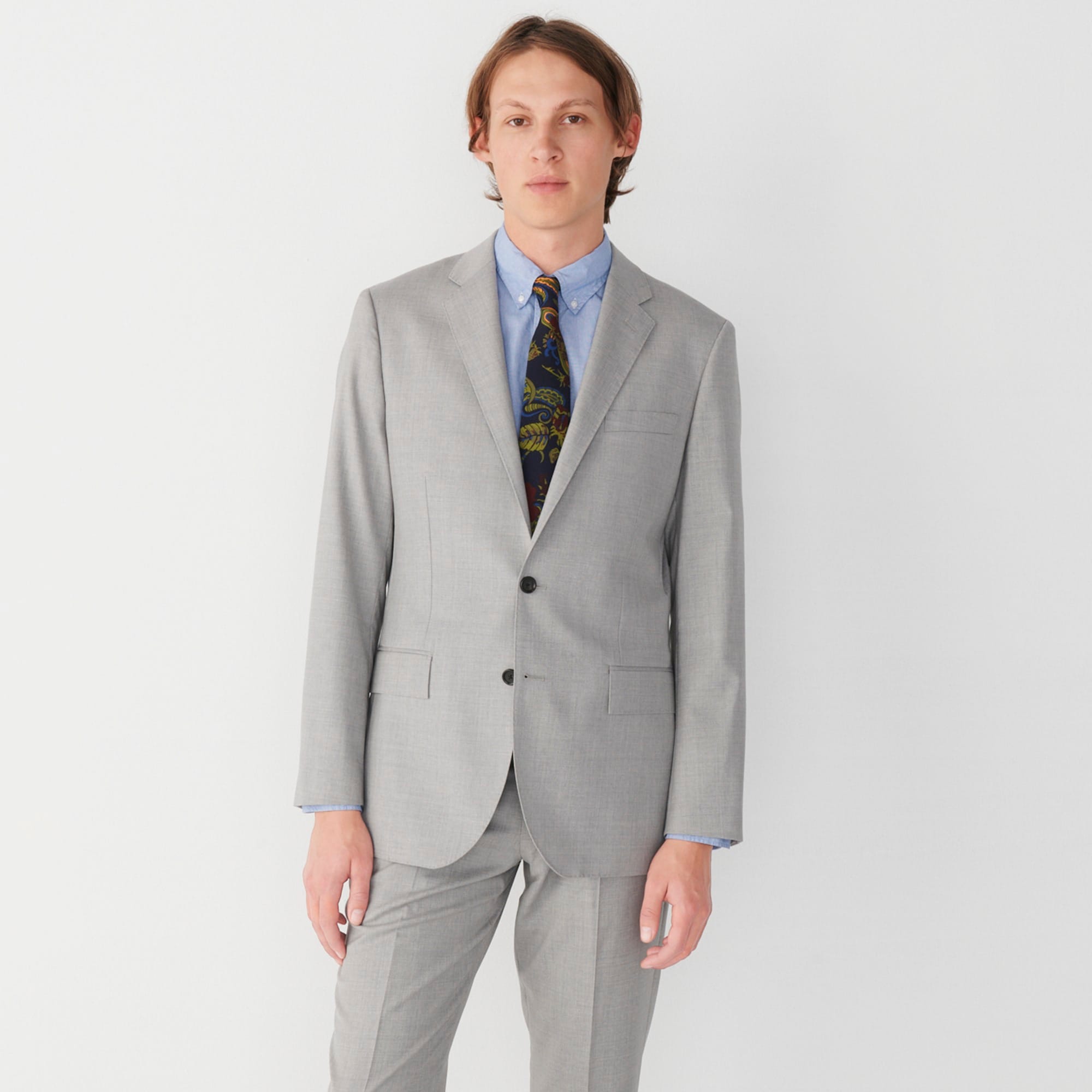 Ludlow Slim-fit suit jacket with double vent in Italian wool