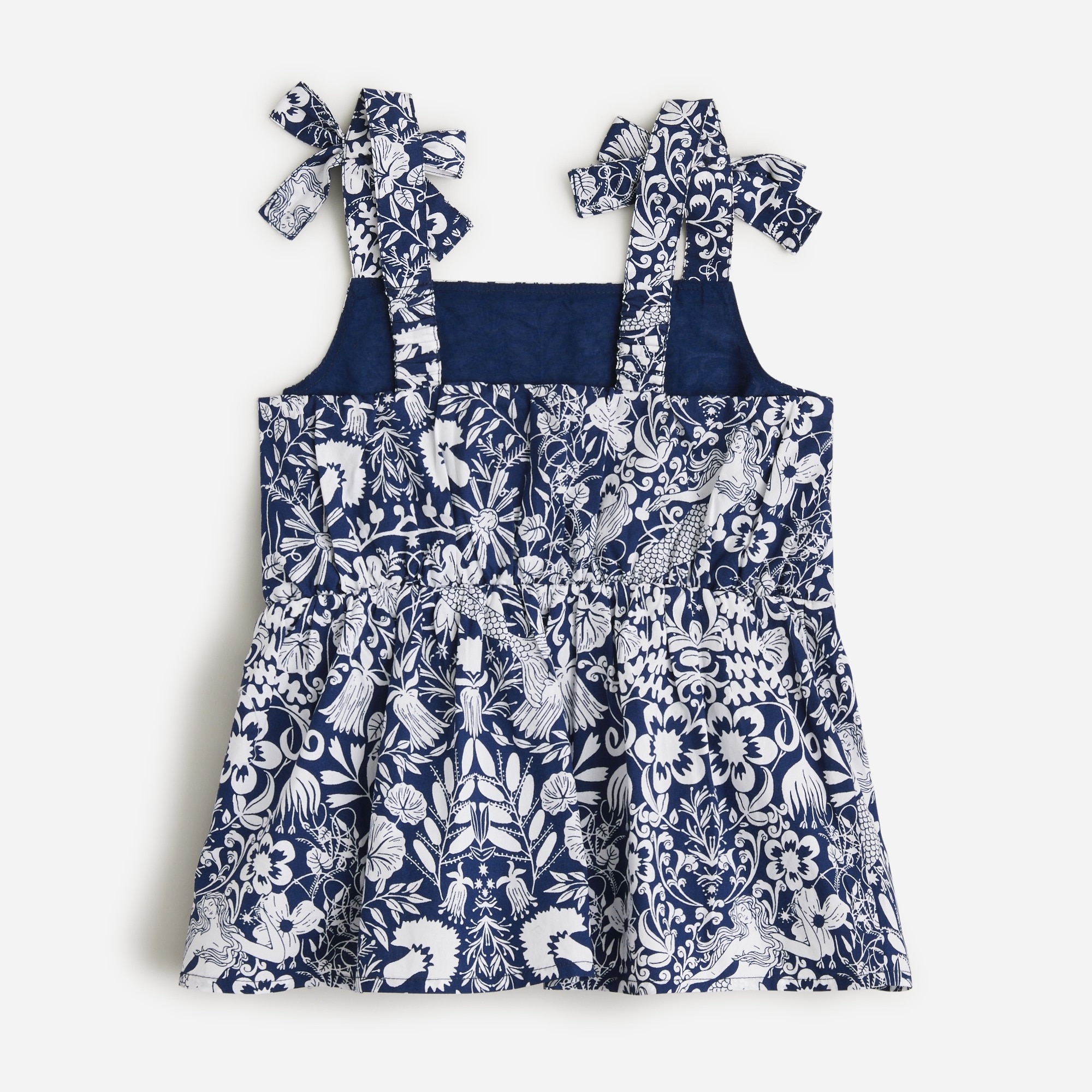 Girls' tie-shoulder tank top in siren floral