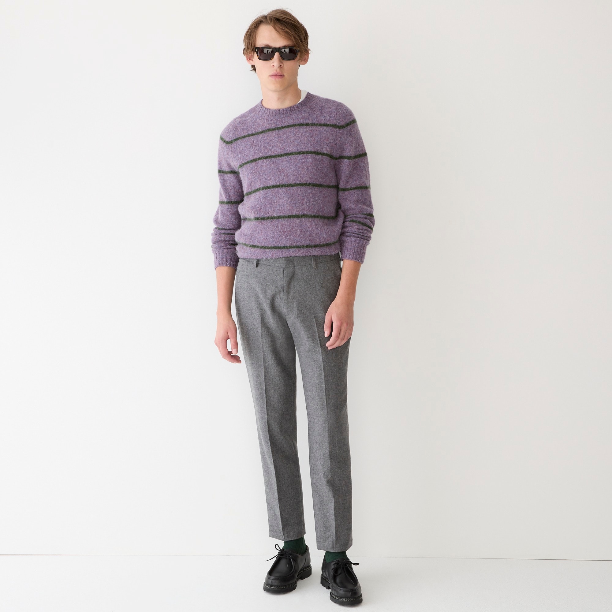 Ludlow Slim-fit suit pant in English cotton-wool blend